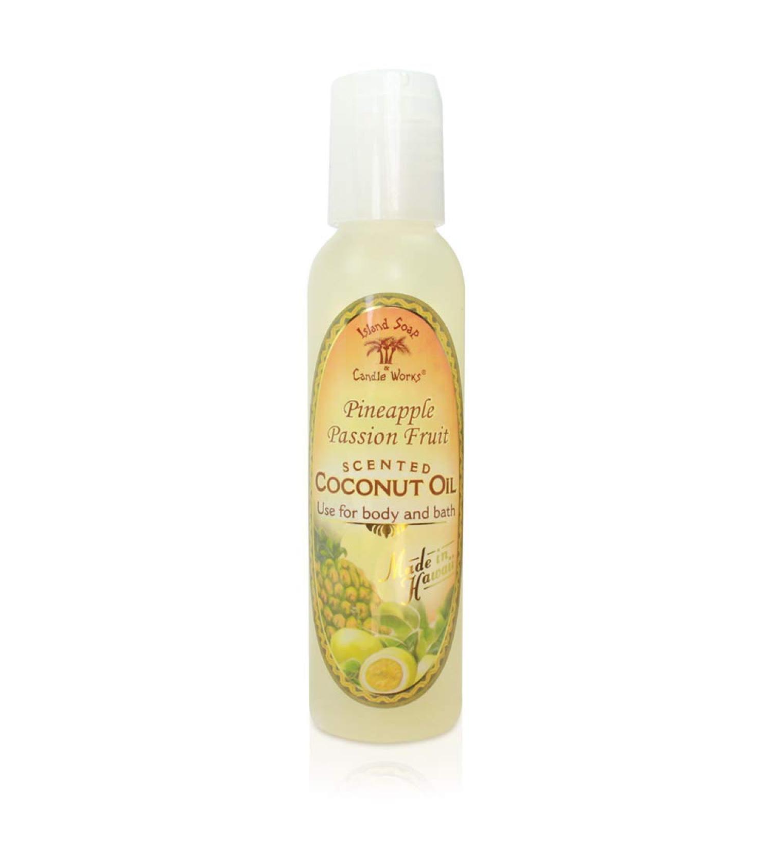 Island Soap & Candle Works Scented Coconut Oil  4.5oz.  Pineapple Passion Fruit