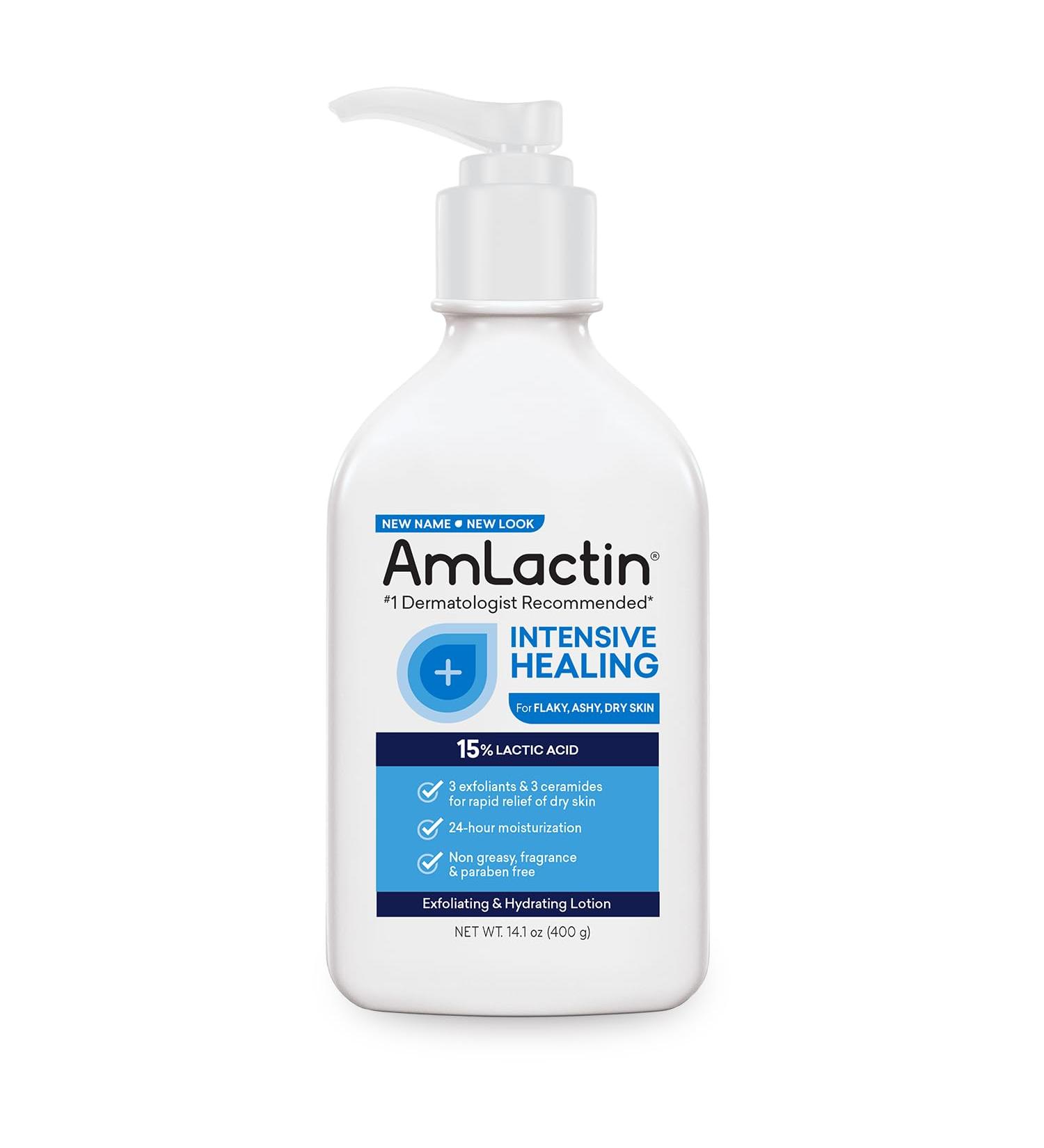AmLactin Rapid Relief Restoring Lotion + Ceramides 14.1 Ounce with Pump Paraben Free - Buy Online on GoSupps.com