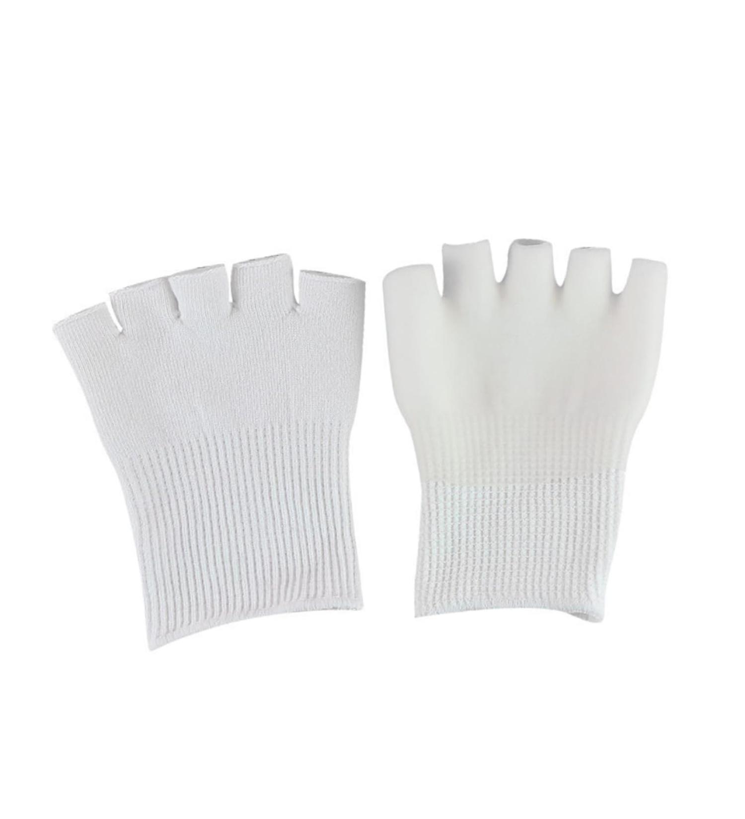 IWOWHERO 1 Pair Big Toe Separators Gel Fingerless Gloves Bunion Splints Pad Bunion Straightener Toe Spacers Toe Spreader Heel Sleeves for Cracked Heels White Sock Thumb - Buy Online on GoSupps.com