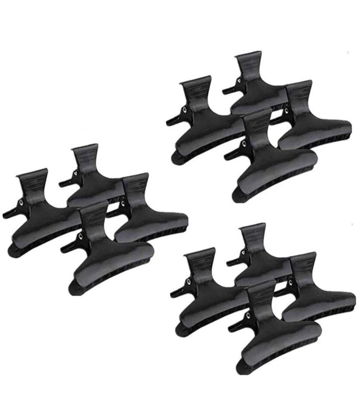 12 Pcs Black Hair Clip Hairdressing Hairdressers Hair Tools Butterfly Hair Clips Hair Claw Salon Section Clips Clasps Clamps Barrettes - Buy Online on GoSupps.com