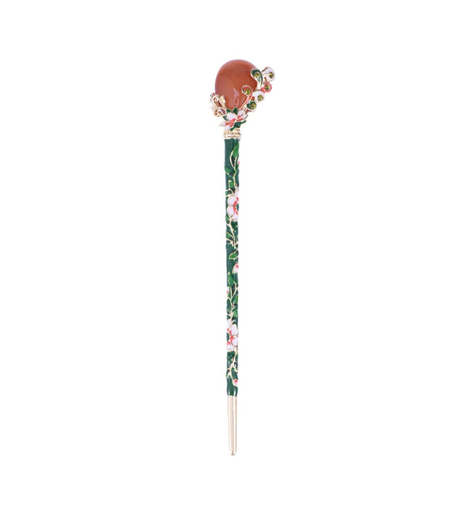 FRCOLOR Chinese Hair Sticks Vintage Rhinestone Hair Chopsticks Pearl Hair Chopsticks Hairpin Chignon Pin for Women Girls (Brown) - Buy Online on GoSupps.com