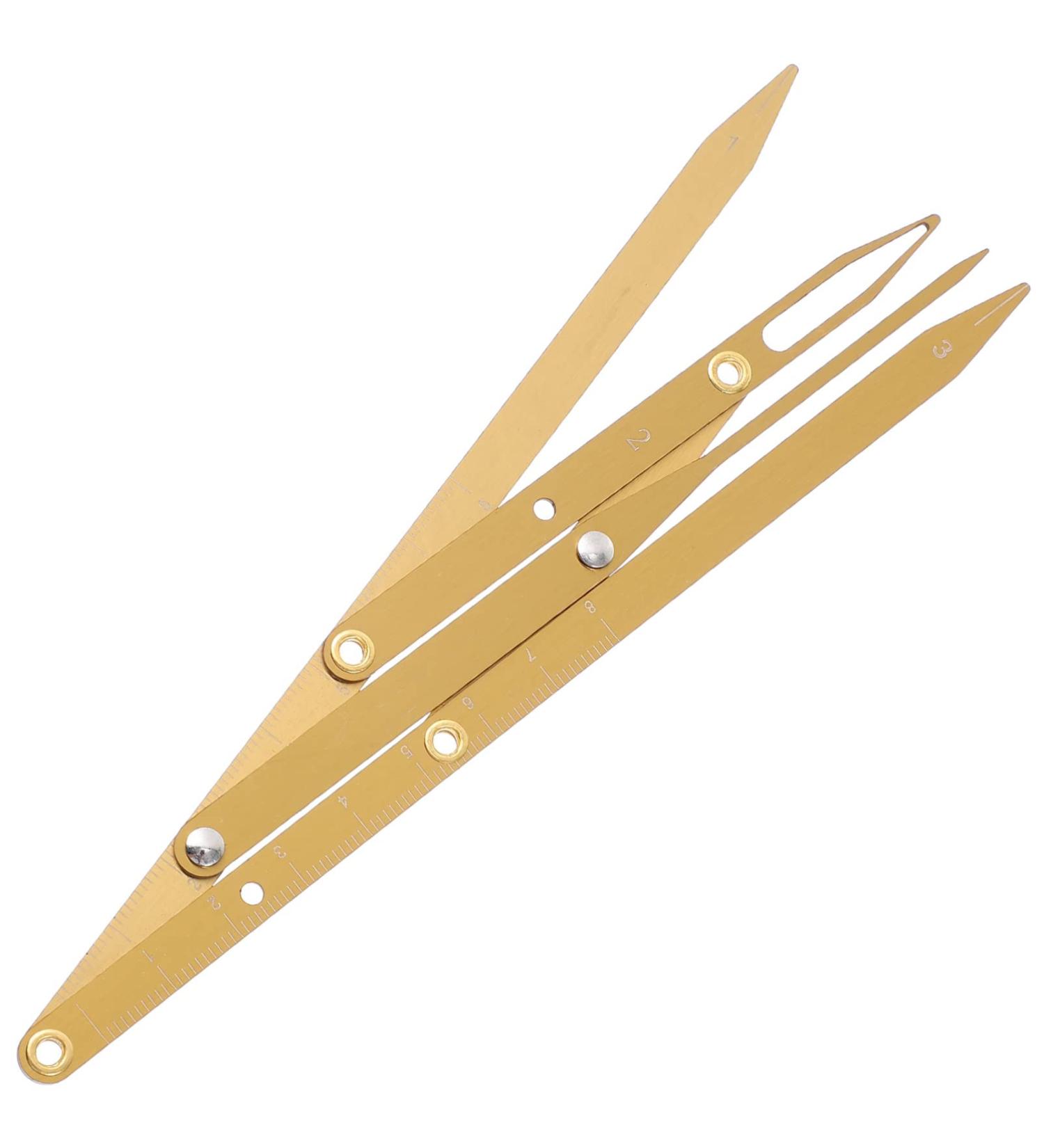 Angoily Eyebrow Scale Brow Caliper Measuring Tool Tools Eyebrow Positioning Tool Miss Eyebrow Card 16X4.5X0.6CM Golden - Buy Online on GoSupps.com