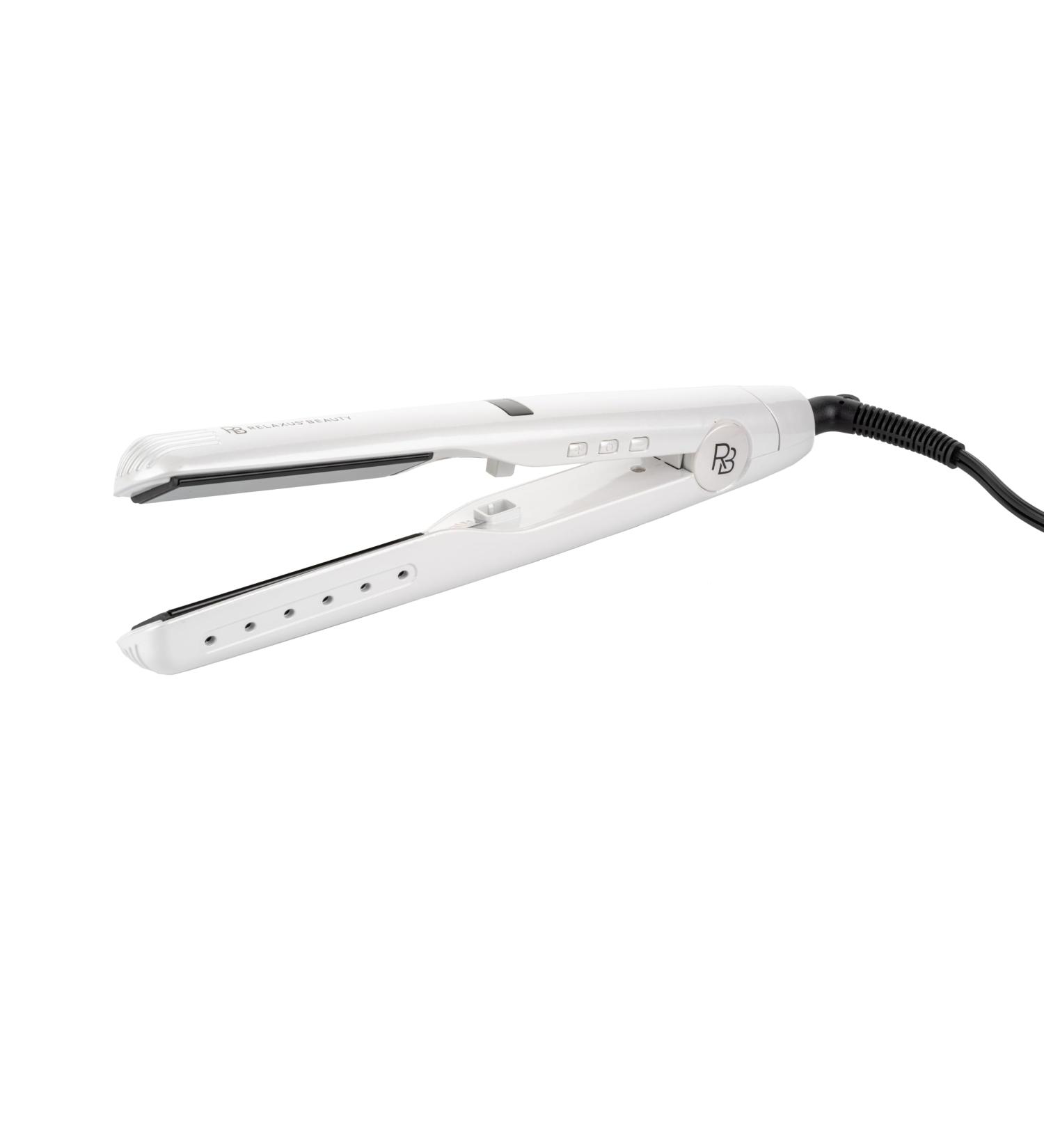 RELAXUS Pearl Twirl Styler 2-in-1 Hair Straightener & Curler - Ceramic Plates Digital Display Dual Voltage - Cream | Shop Internationally - Buy Online on GoSupps.com