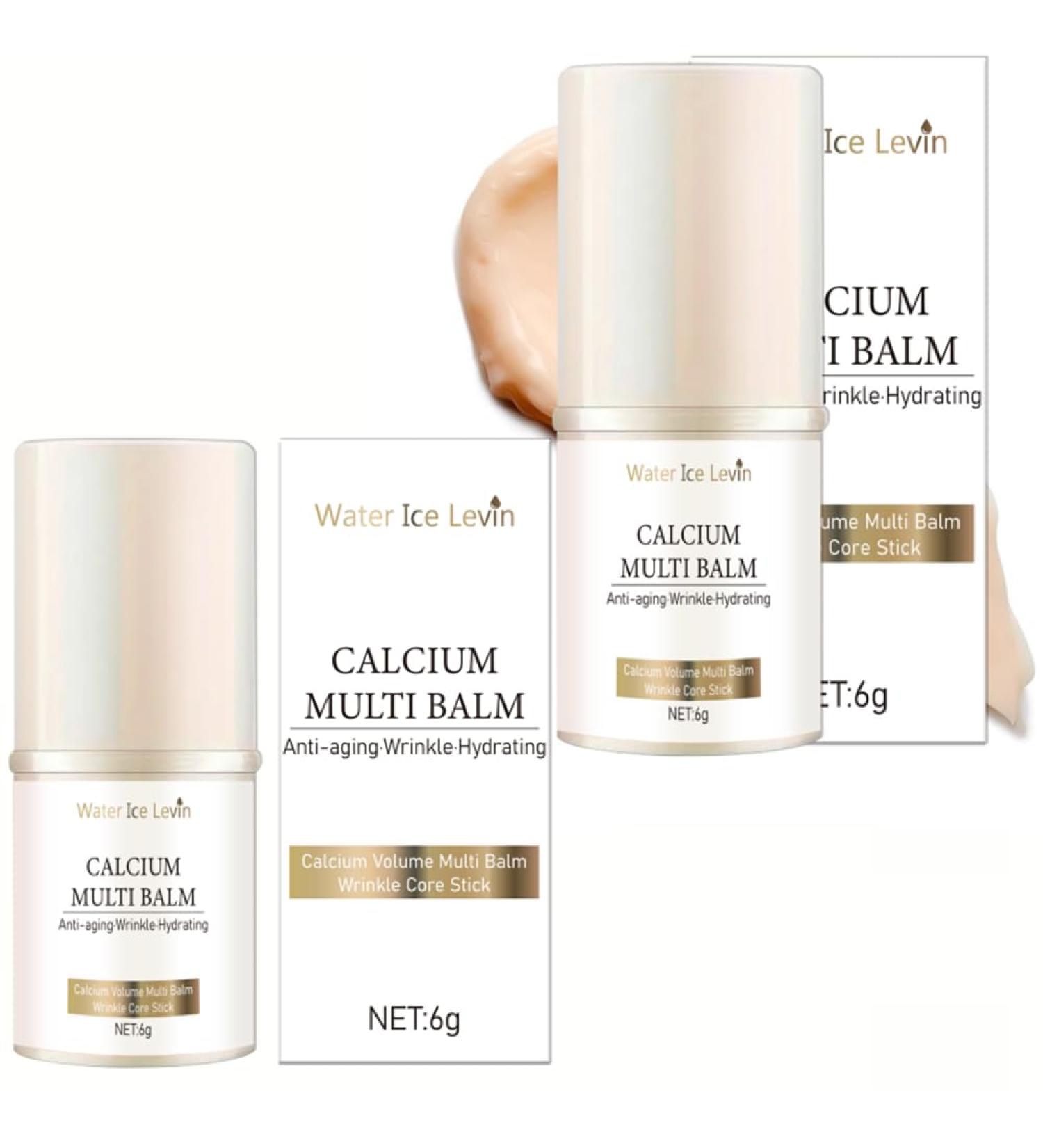 2PCS Calcium Multi Balm Calcium Volume Multi Balm Wrinkle Removal Stick Collagen Moisturing Stick Anti-aging Hydrating Firming Skin Suitable for Eyes Face Neck - Buy Online on GoSupps.com