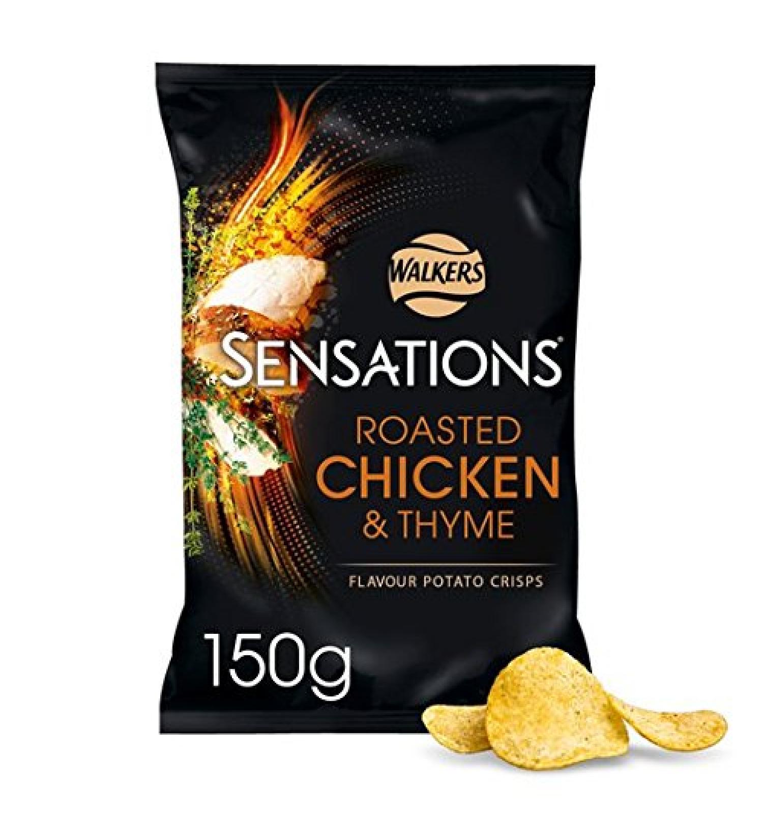 Sensations Sensations Roasted Chicken & Thyme Crisps 150g
