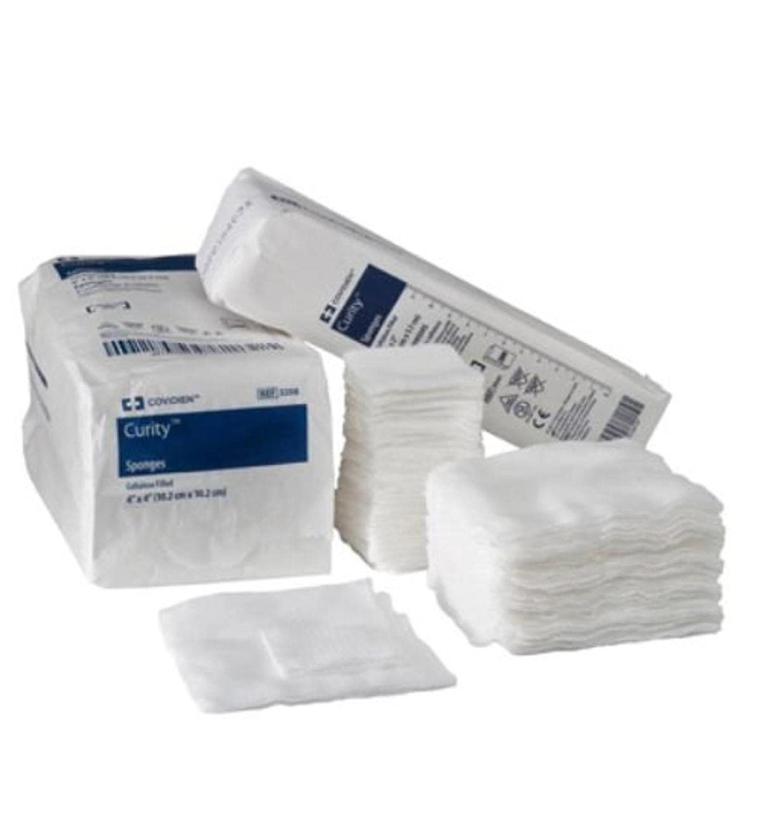 Covidien 3208 Curity Sponges Cellulose Filled 4" x 4" Size (Pack of 2000)