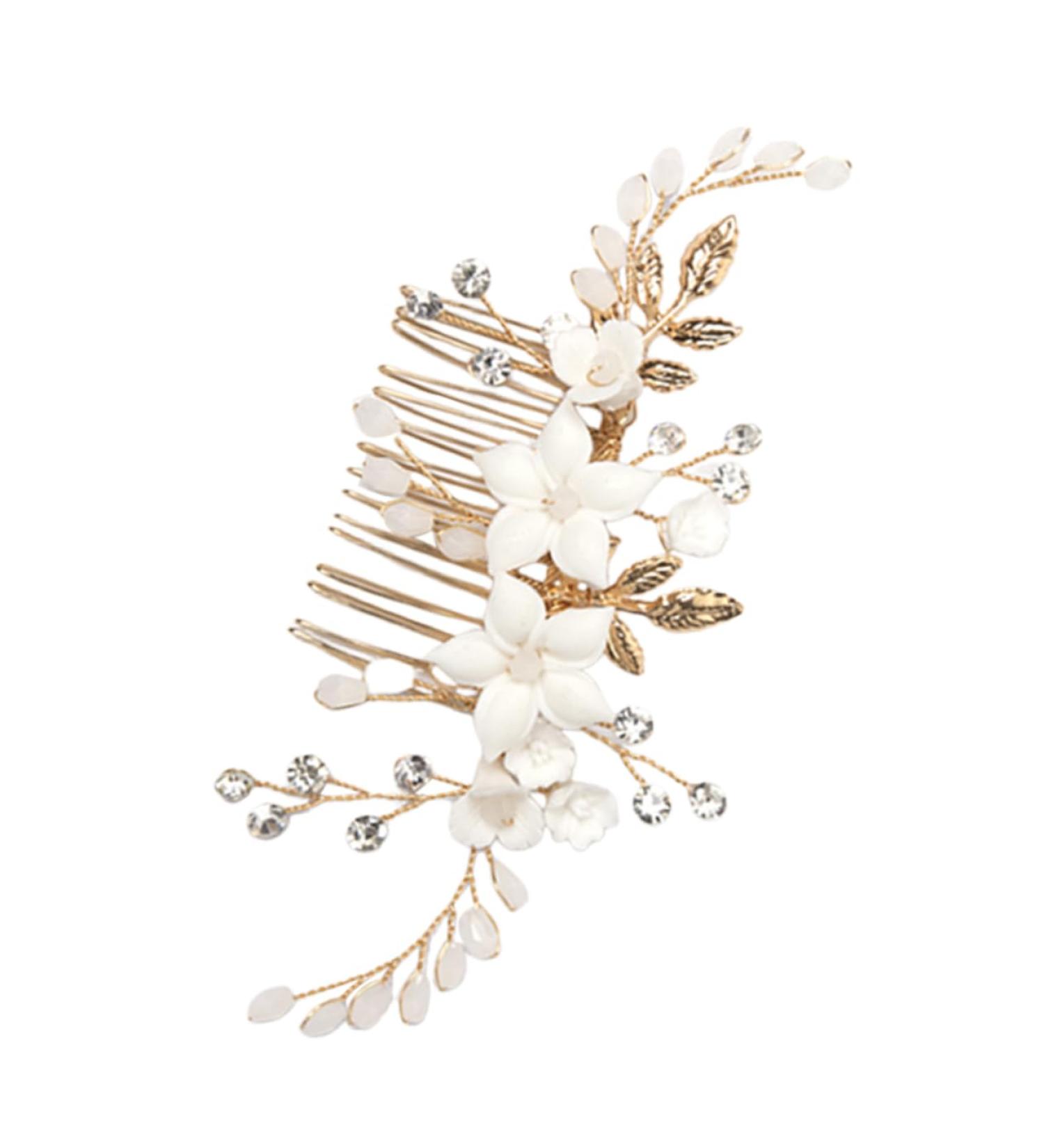 FRCOLOR Bridal Headwear Metal Hair Comb Bridal Hair Clips Womens Headpiece Bride Hairpin Comb Clips for Hair Decorative Hair Combs Hair Comb Clips Wedding Hair Accessories for Bride - Buy Online on GoSupps.com