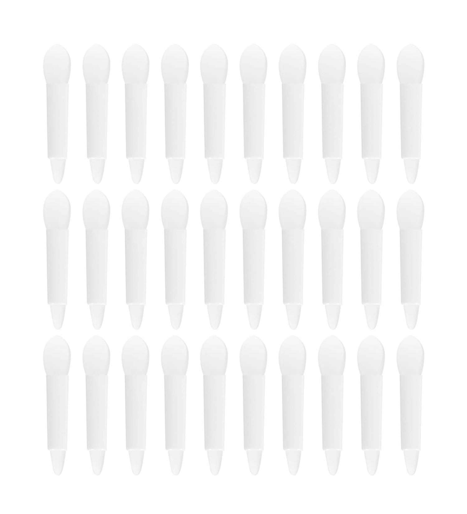 30pcs Disposable Lip Brush Set - Silicone Lipstick Wands & Applicators for Makeup | Portable Beauty Tools | Perfect for Lip Balm & Liner | White 4.5x1cm - Buy Online on GoSupps.com