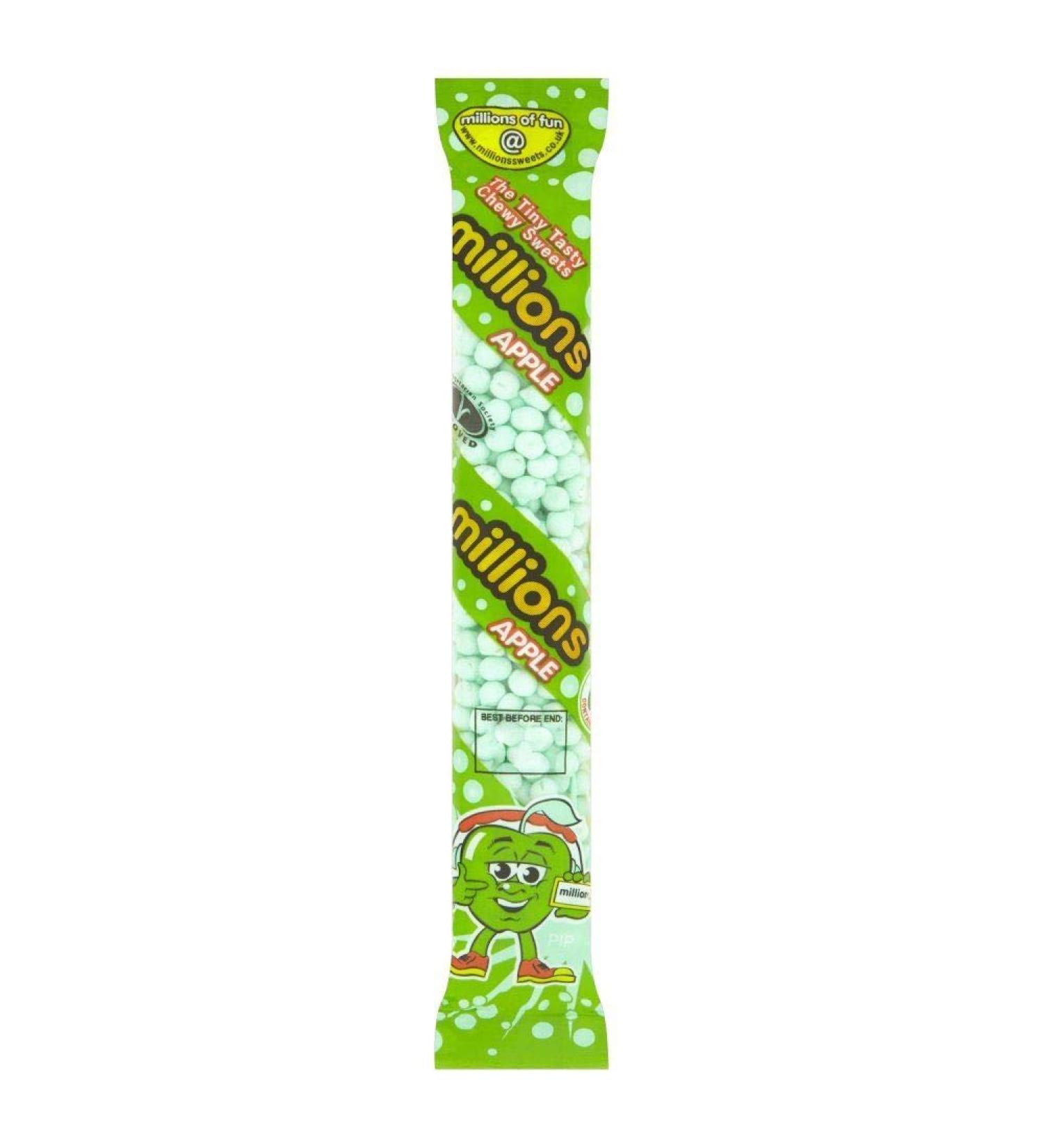 Millions Tubes Pomme - 60 g - Lot de 4