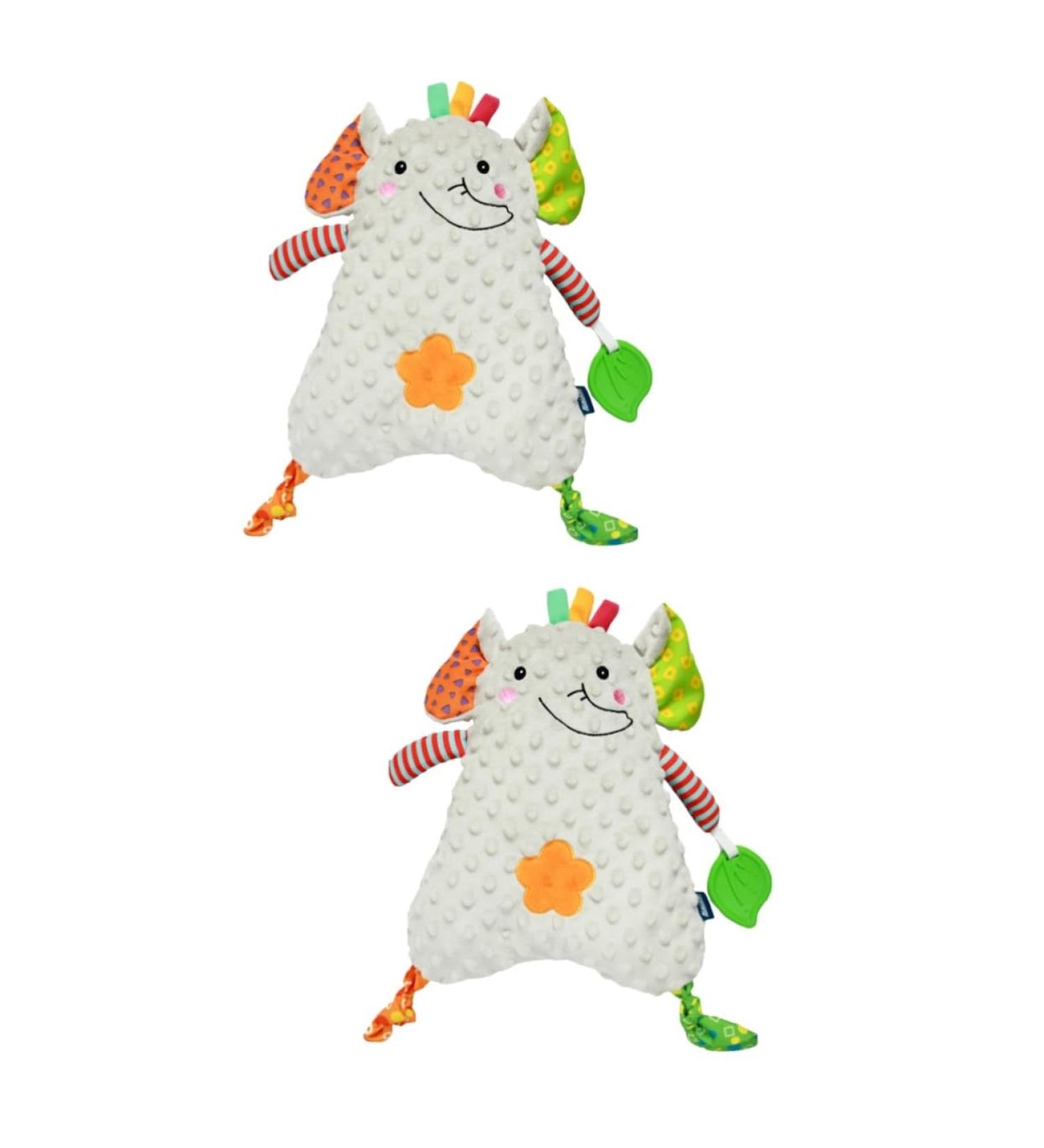 Toyvian 2-Pack Elephant Comfort Towels | Soft Muslin Pacifier Blankets for Babies | PP Cotton Soothing Comfort - Buy Online on GoSupps.com