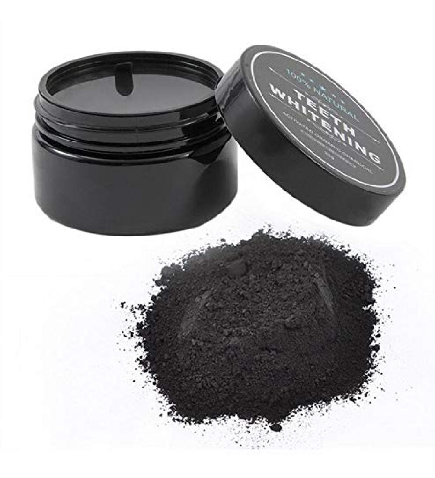 Organic Charcoal Teeth Whitening Powder for Bad Breath and Yellow Teeth - Buy Online on GoSupps.com