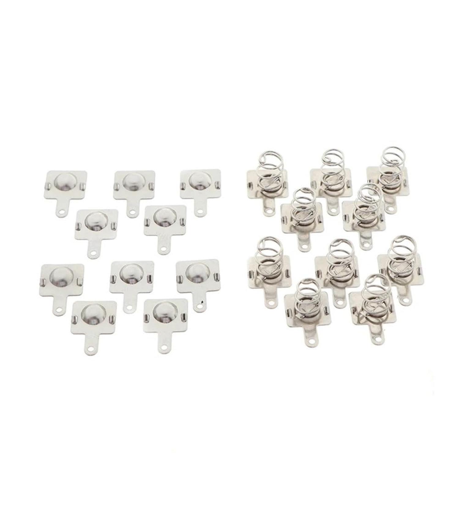10 Pairs Metal Springs for AA AAA Batteries - Replacement Contact Plates - Silver Positive & Negative - Buy Online on GoSupps.com