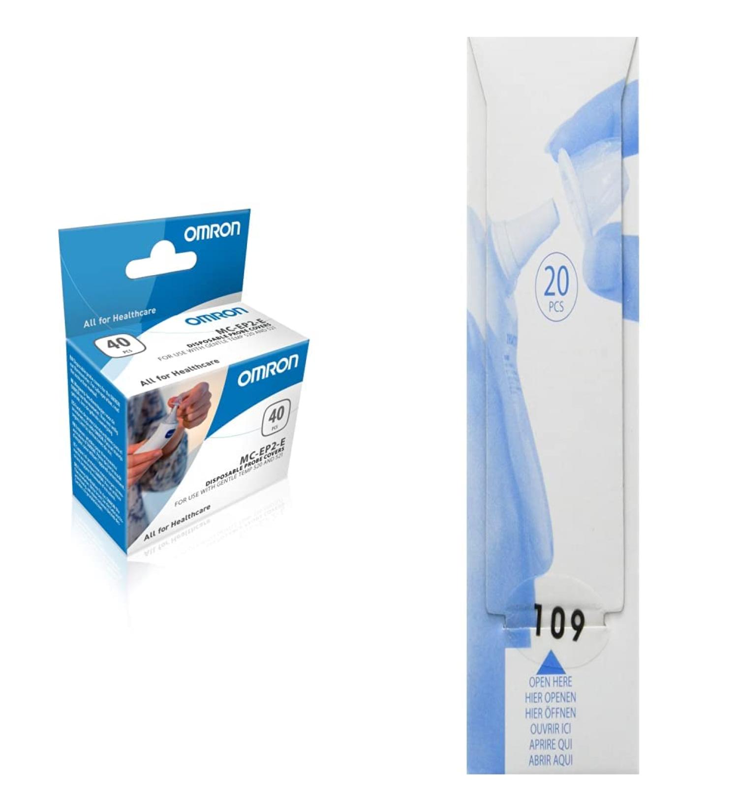 OMRON Gentle Temp Probe Covers MC-EP2-E Pack of 40 & 2974672-3 Gentle Temp Probe Cover Pack of 20 + Temp Probe Cover - Buy Online on GoSupps.com