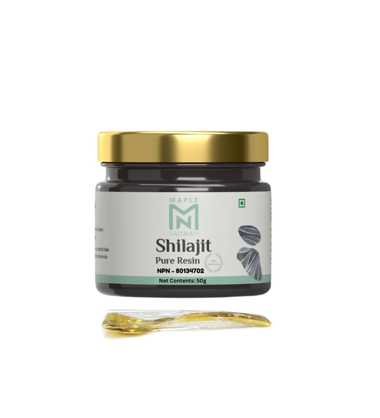 Maple Naturals Himalayan Shilajit Resin 50g/1.76oz 100% Pure - Buy Online on GoSupps.com