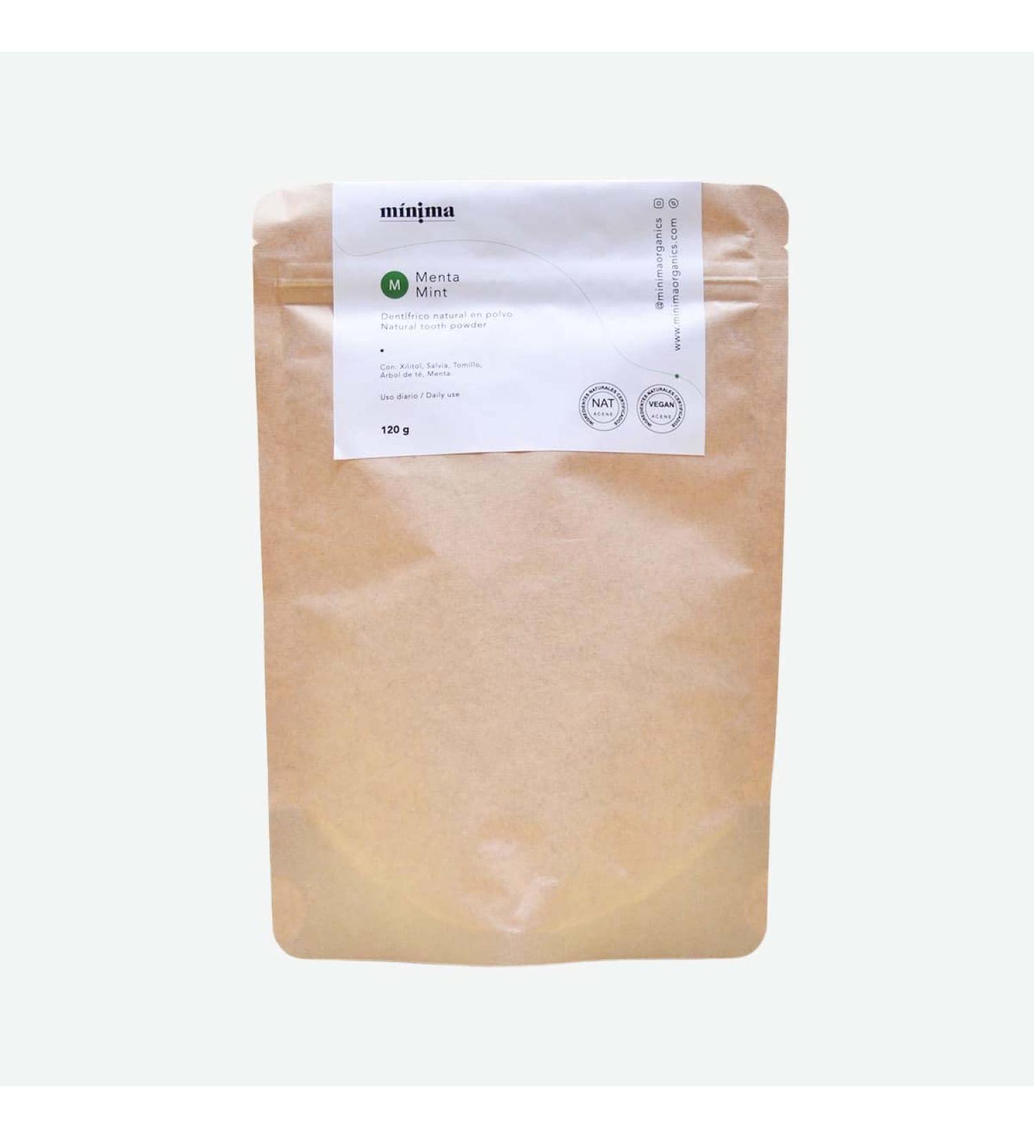 Minima Organics Dentryfic Mint Powder Compostable bag 120 g