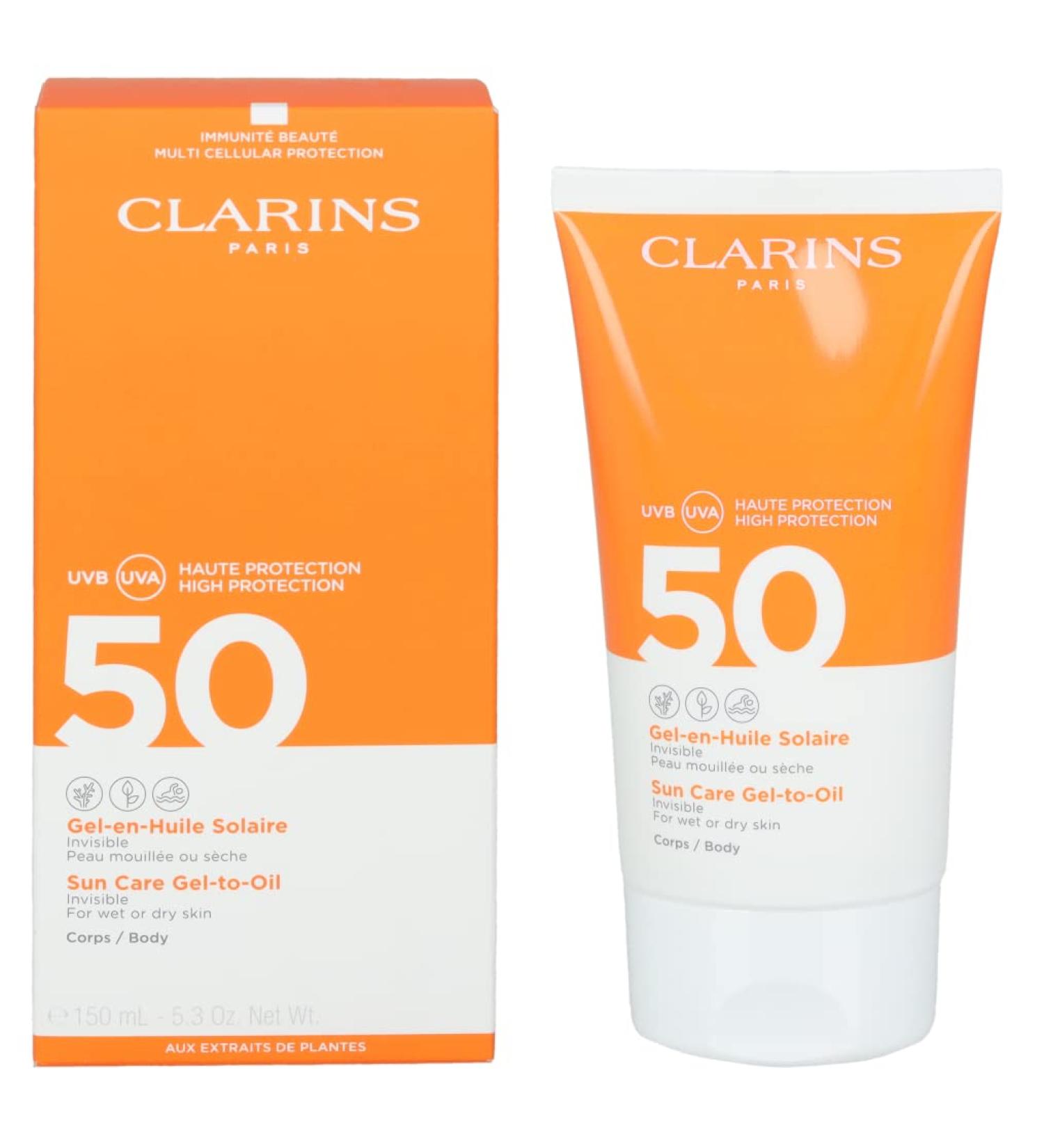 Clarins GEL-EN-HUILE SOLAIRE SPF50+ - NEW 2020 - Buy Online on GoSupps.com