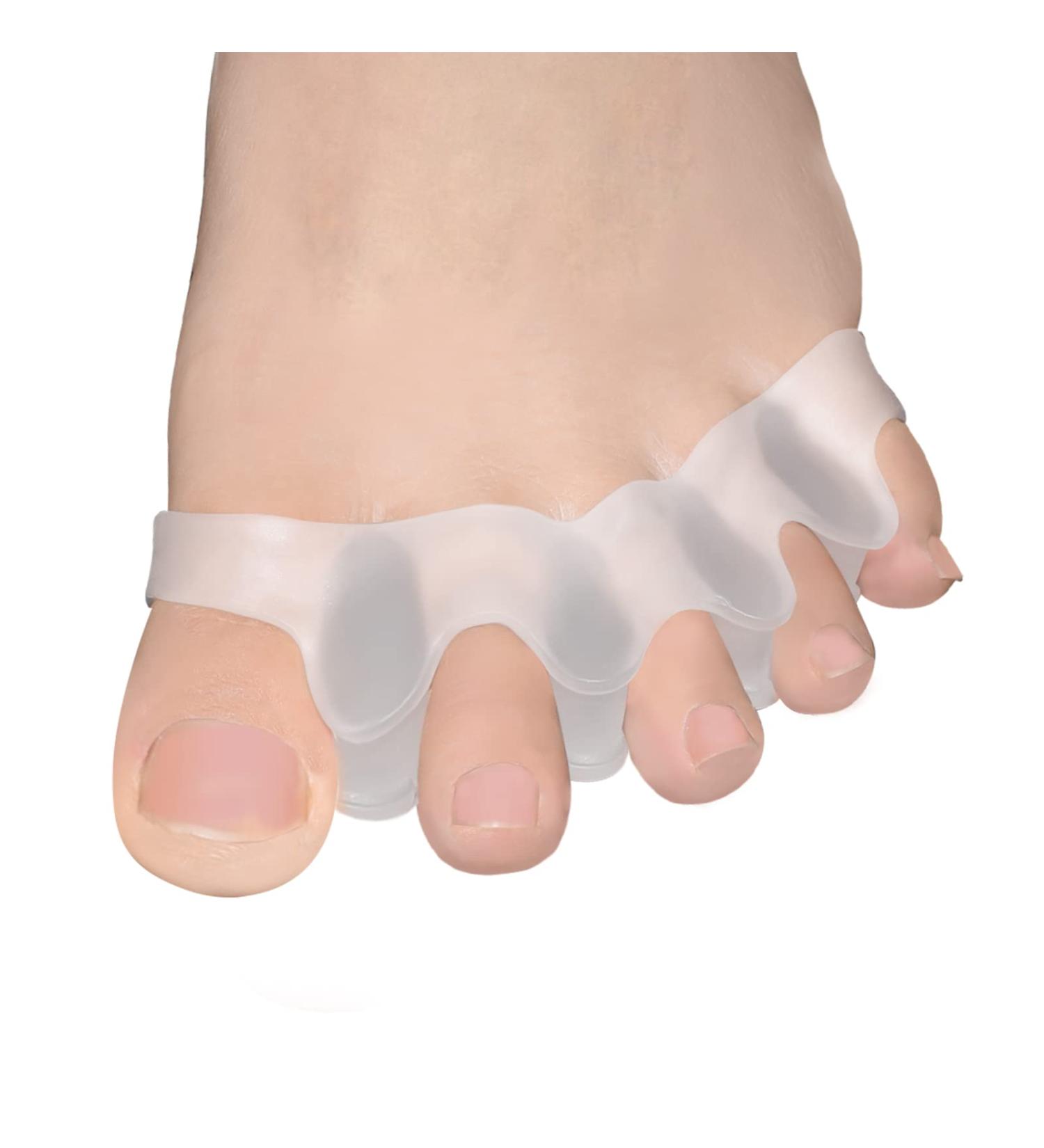 Pack of 10 Gel Toe Separators | Silicone Toe Spacers for Bunions & Correct Alignment | Restore Overlapping Toes - Buy Online on GoSupps.com