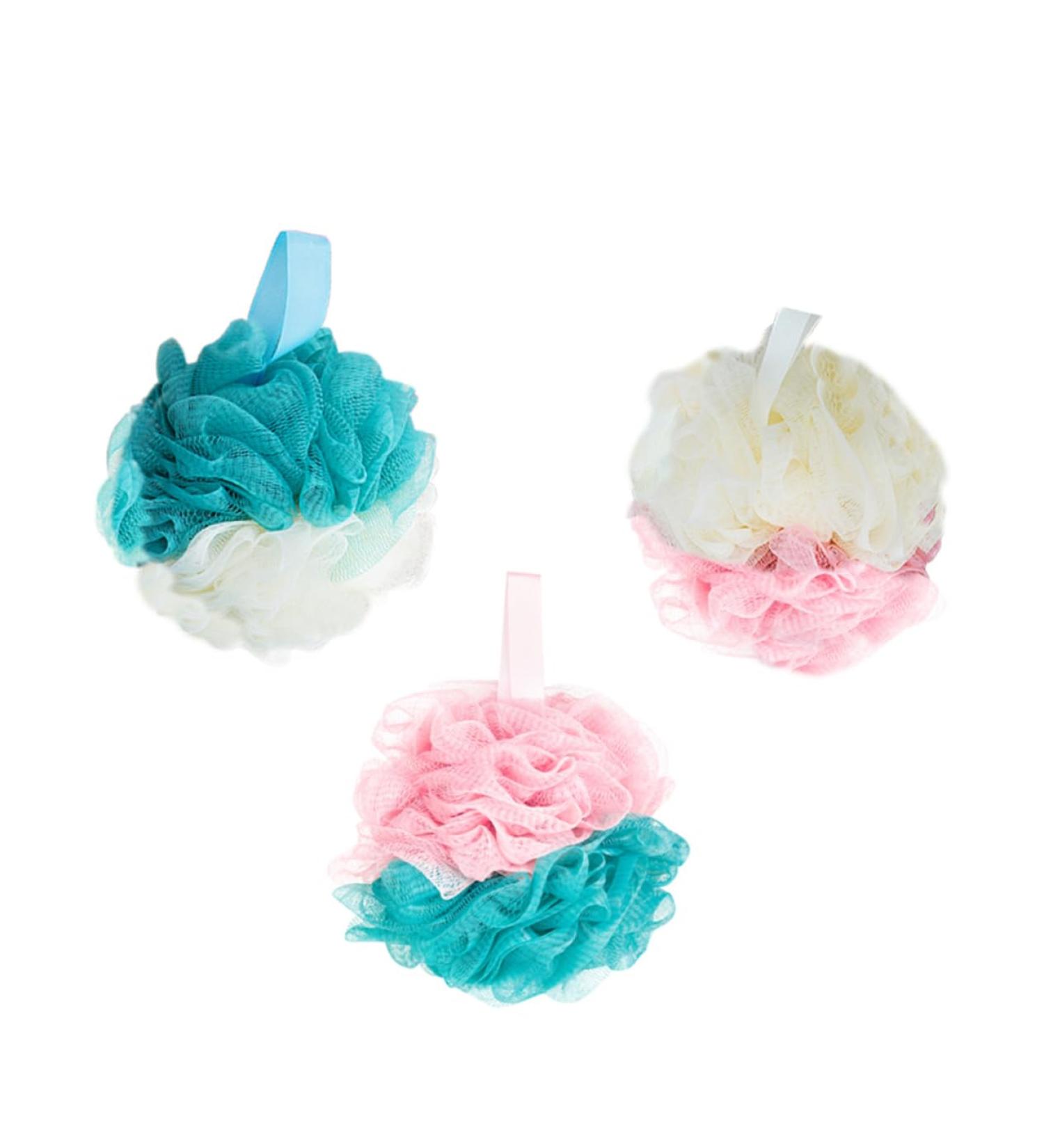 Buy Minkissy Bath Sponges & Travel Bottles - 3pcs Luffa Scrubber & Shower Ball for Ultimate Body Care - Buy Online on GoSupps.com