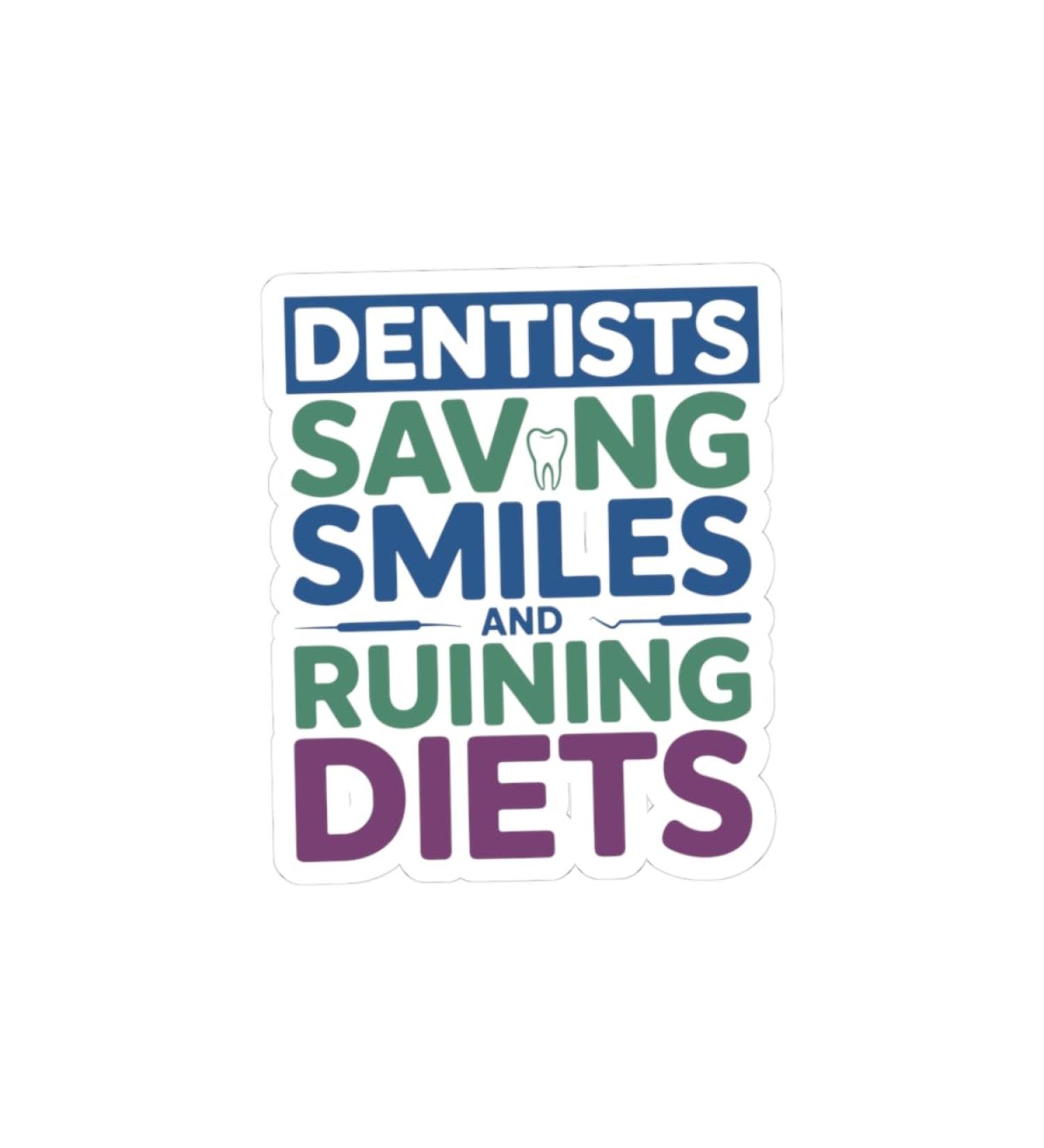 Dentist Humor Sticker - Smile Saver Vinyl Decal for Dental Professionals White 3" 3"