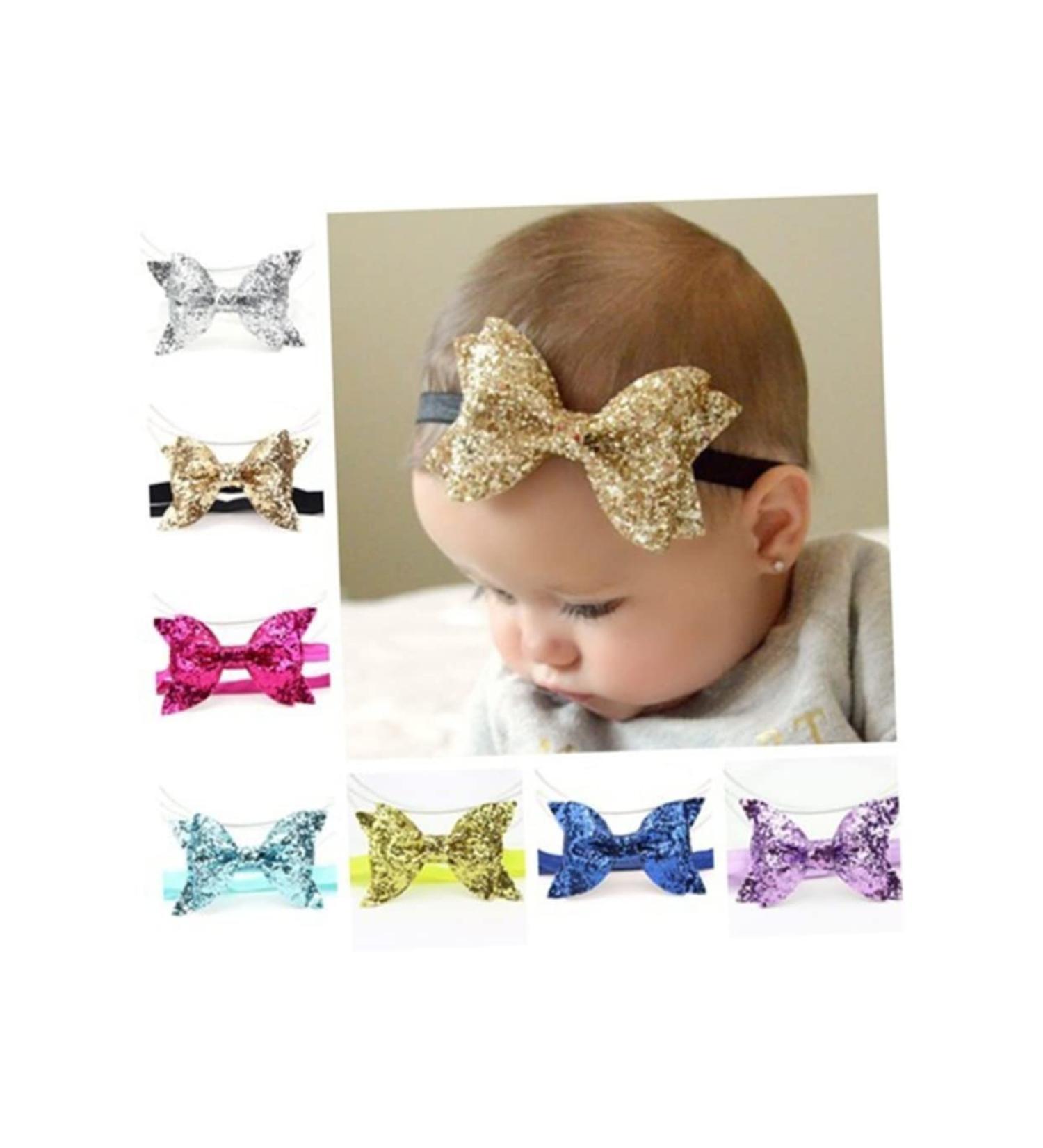 DOITOOL child Headband big bow sequins baby headband sequin headband kids hair bands hair ribbons bow hair band for girls hair accessories headgear - Buy Online on GoSupps.com
