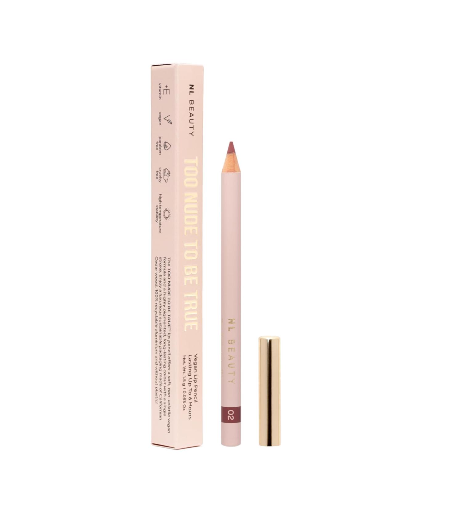 NL Beauty No. 02 Wild Lipliner - Long-Lasting Lip Contour Pencil with Vitamin E - Too Nude to Be True - 1.5g International Shipping Available - Buy Online on GoSupps.com