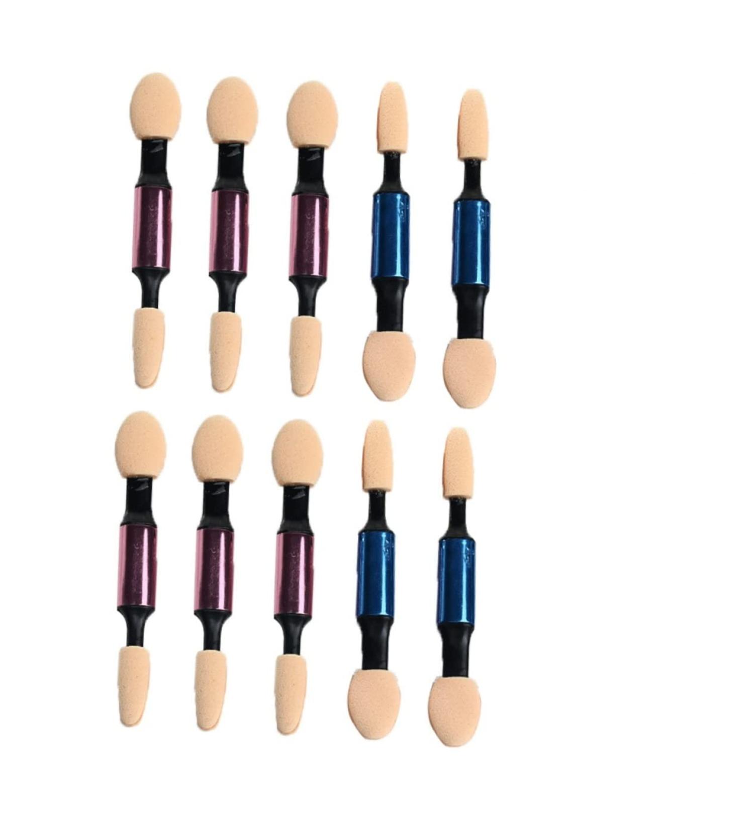 Beavorty Make Eye Shadow Brush 10pcs Eyeshadow Brush Soft Portable Dual Sided Cosmetics Makeup Tool Eyeshadow Applicator for Girls Ladies Women Makeup Brush - Buy Online on GoSupps.com