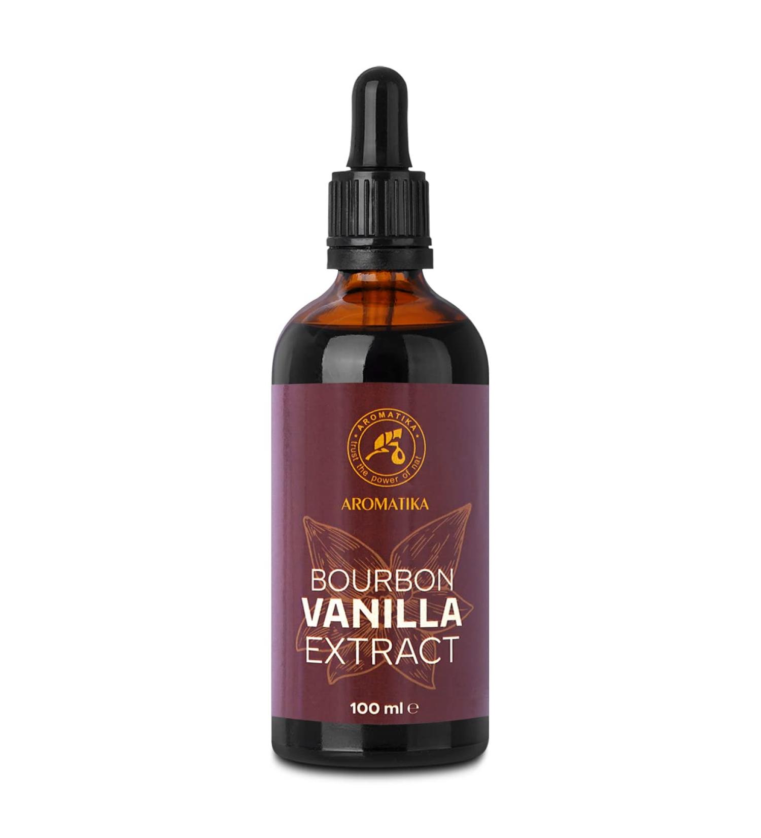 Bourbon Vanilla Extract 100ml | Dark Glass Bottle with Drip Donor | Vegan Liquid for Baking & Pastry Refining - Buy Online on GoSupps.com