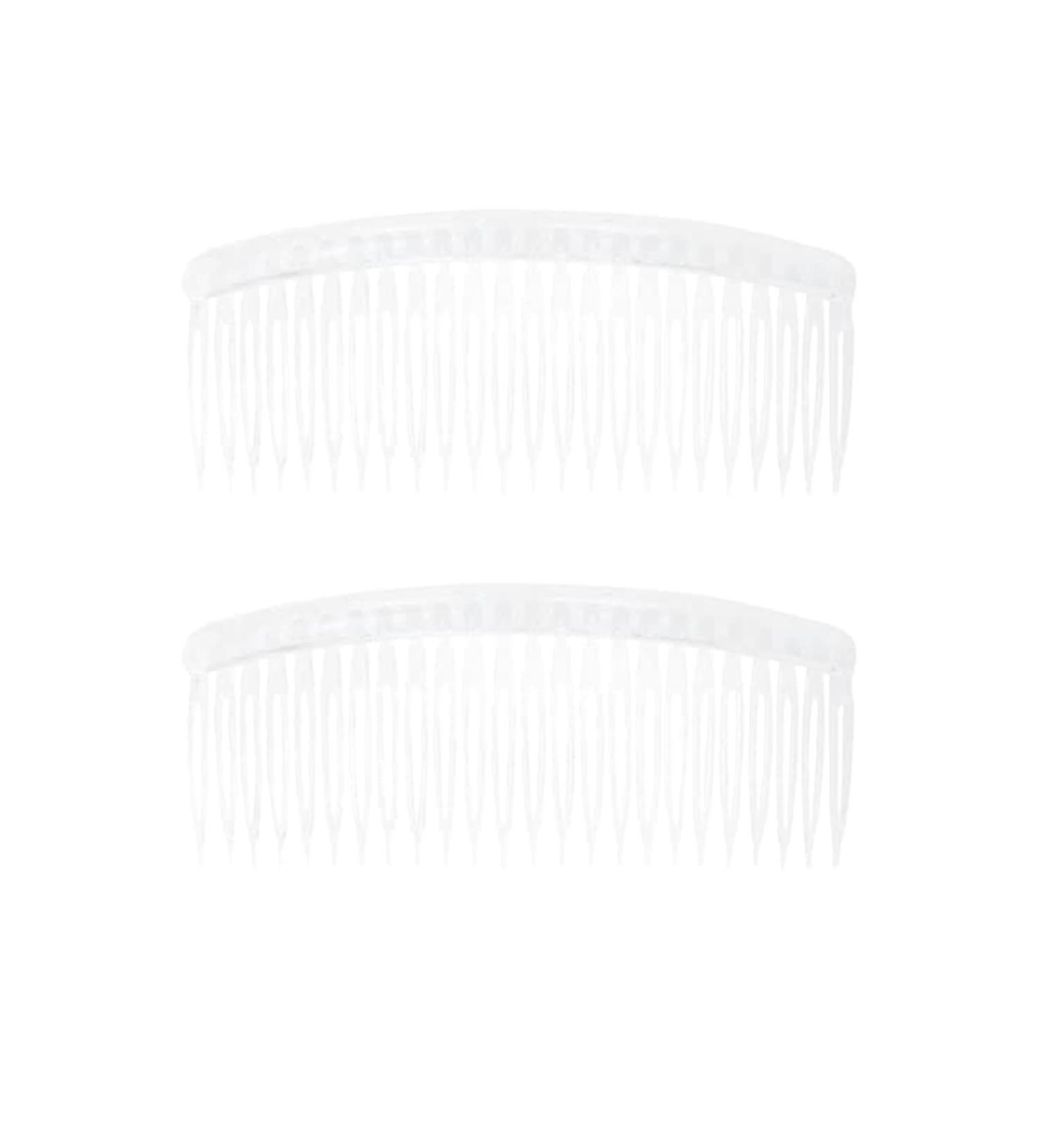 Hair Slides for Women 2Pcs Clear Hair Combs Veil Comb Large Plastic Hair Comb Plain Hair Clips Hair Slides Hair Accessories Side Hair Grips For Women Ladies & Girls (12.5cm/ 4.9inch) - Buy Online on GoSupps.com