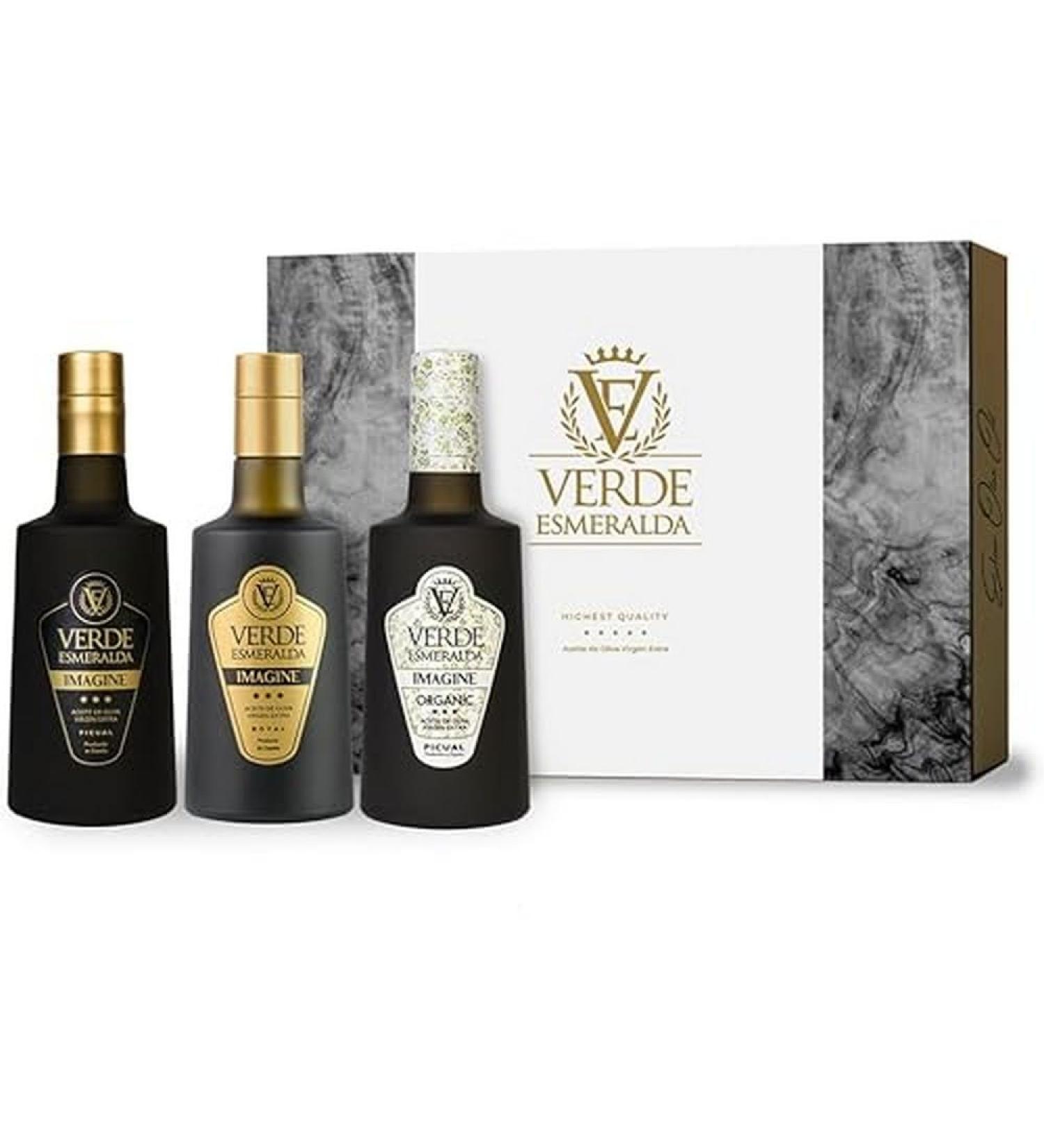 Verde Esmeralda - Extra Virgin Olive Oil (Gift Set 500ml x 3 Picual Royal Organic) - Buy Online on GoSupps.com