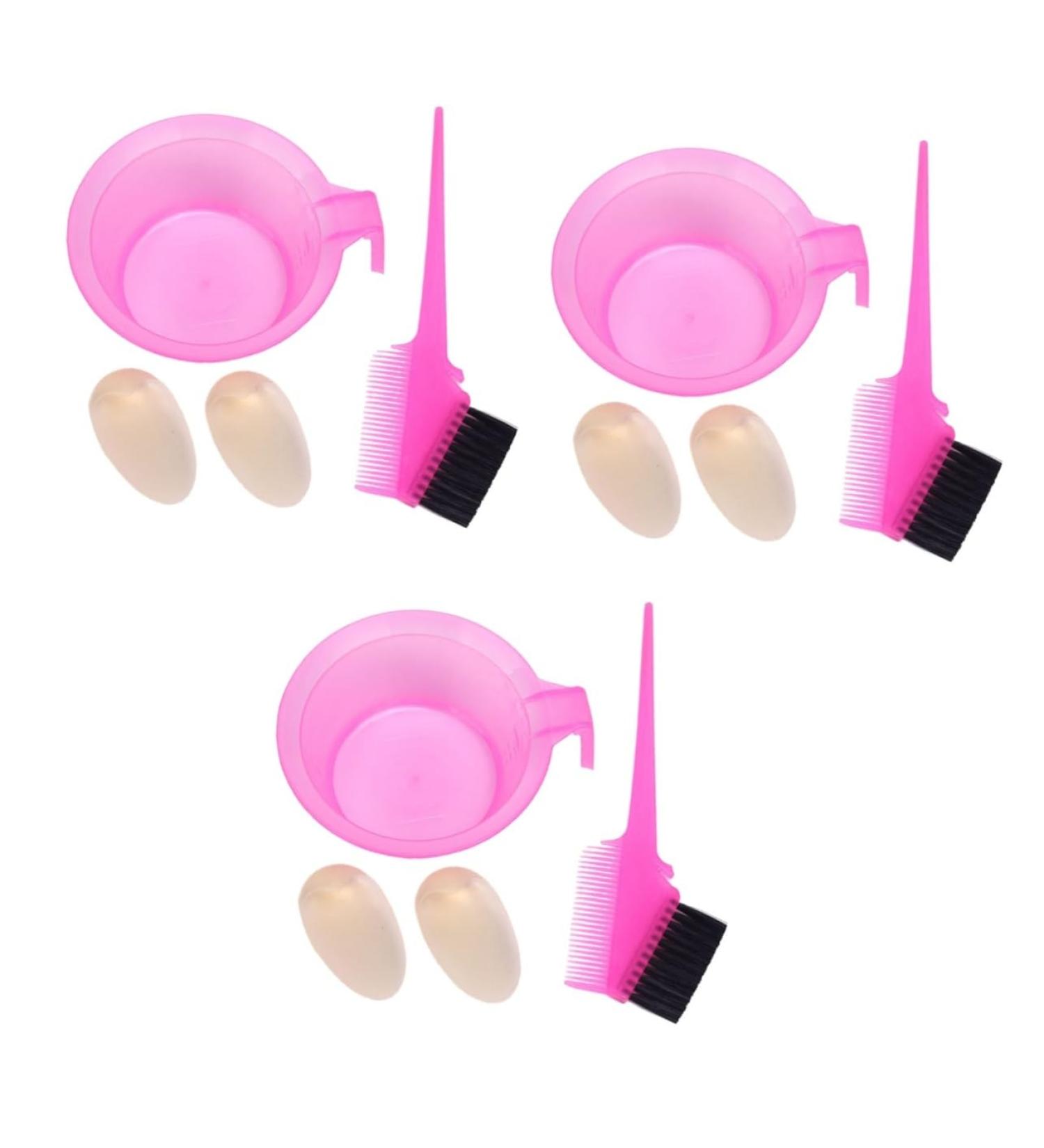 FRCOLOR 6 Sets Hair Dye Tool Beard Dye Brush Hair Coloring Brushes Hair Dyeing Supplies Hair Dyeing Brush Hair Paint Brush Hair Salon Tool Hair Coloring Bowl Comb Pink Baking Oil - Buy Online on GoSupps.com