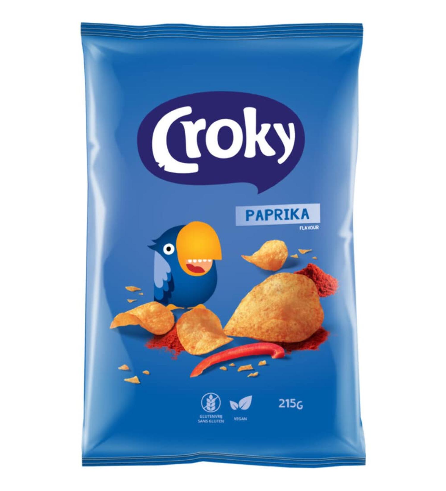  Croky Croky Chips Paprika Chips Bag 215g - Buy Online on GoSupps.com