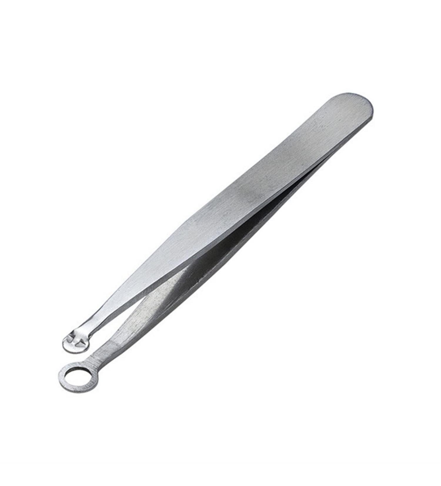 Universal Stainless Steel Tweezers for Nose Hair & Eyebrow Trimming - Facial & Manicure Makeup Tools - Buy Online on GoSupps.com