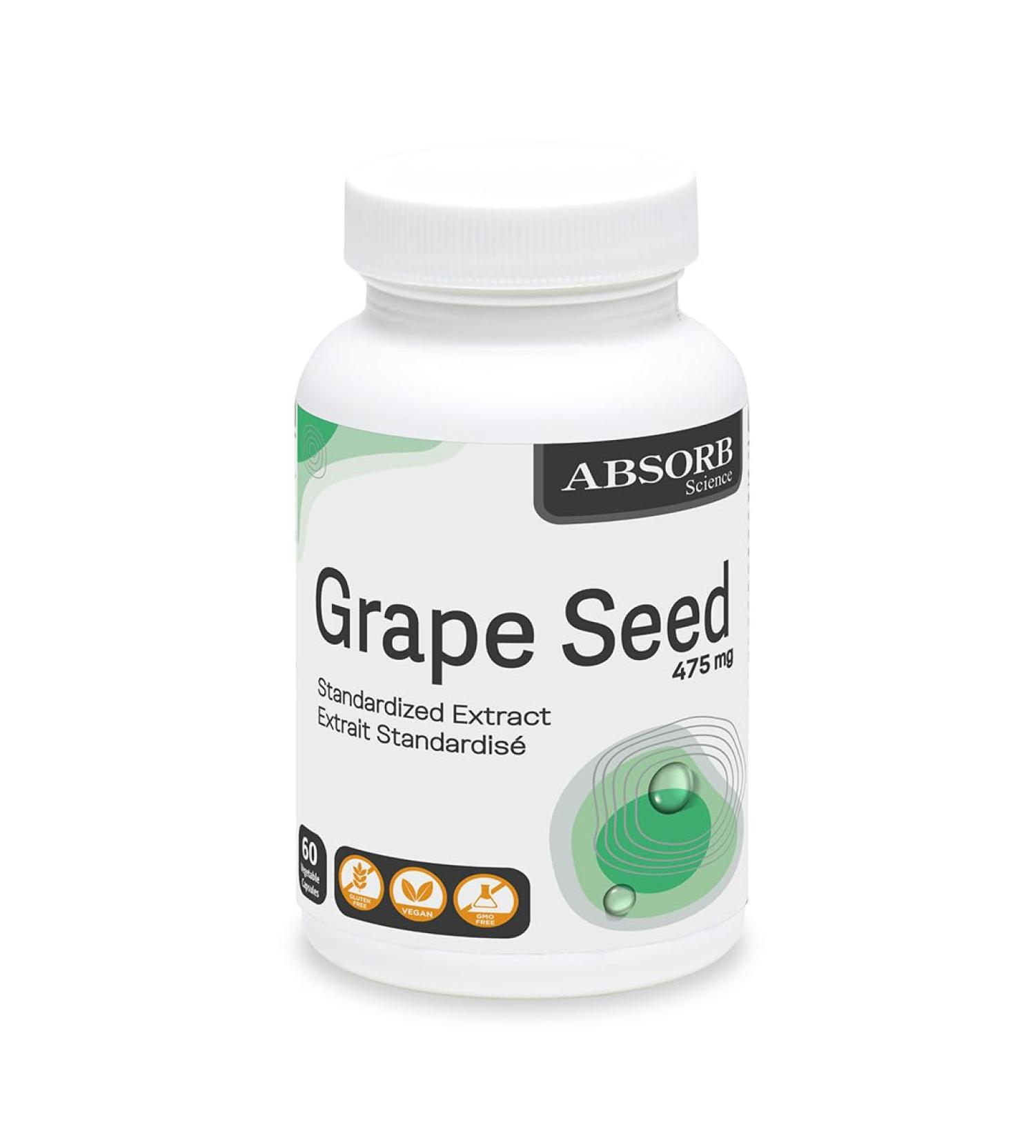 Absorb Science : Grape Seed Extract (Extra Strength 475mg) - 60 Capsules