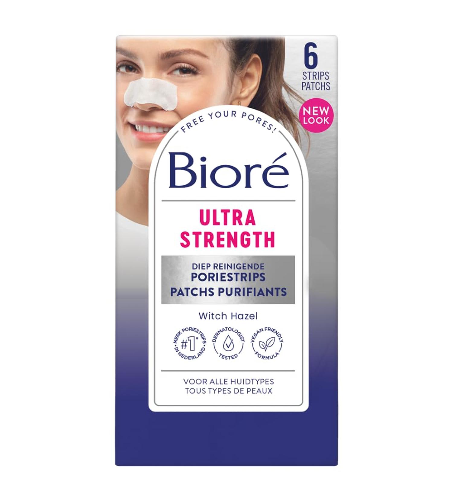 Guhl Ikebana Cosmetics BV Bior Ultra Deep Cleansing Pore Strips Witch Hazel and Tea Tree Oil For All Skin Types 6 Strips - Buy Online on GoSupps.com