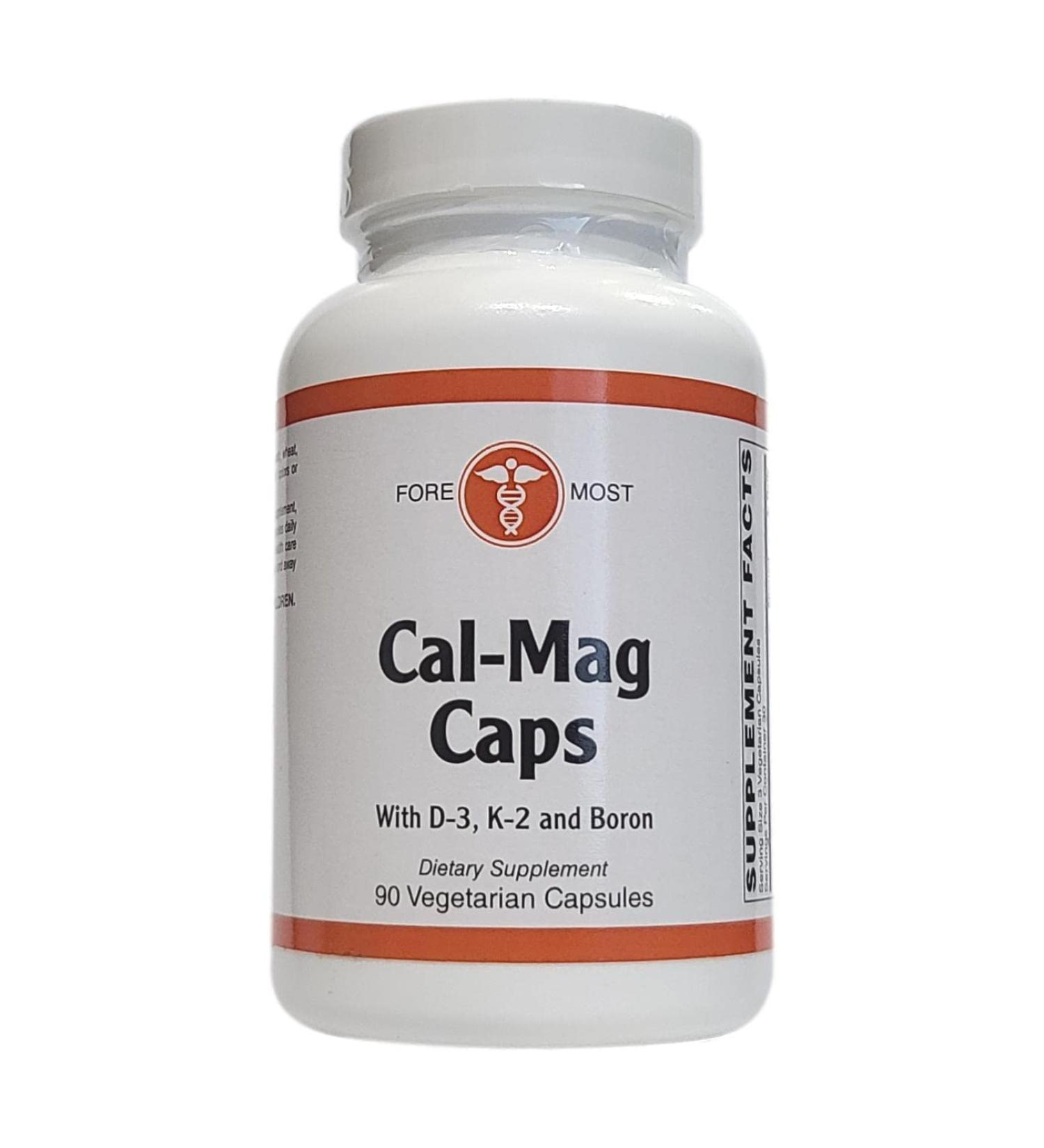 Cal-MAG CAPS with D-3 K-2 and Boron 90 Vegetarian Capsules