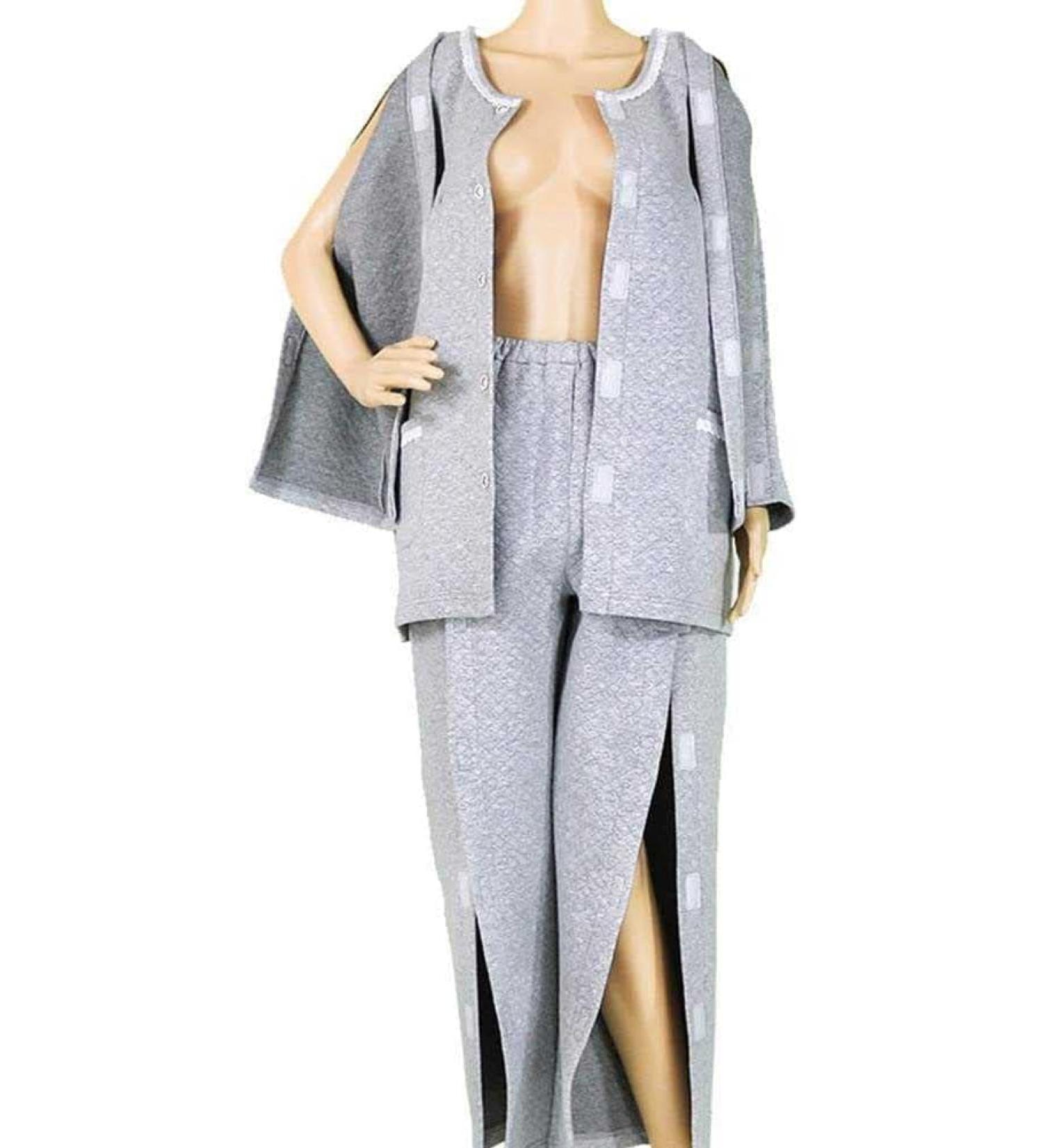 Daily Wear Patient Care Clothes | Easy Wear Cotton Velvet for Postoperative Rehabilitation | Gray XX-Large | Ideal for Hemiplegia & Long-Term Bed Rest - Buy Online on GoSupps.com