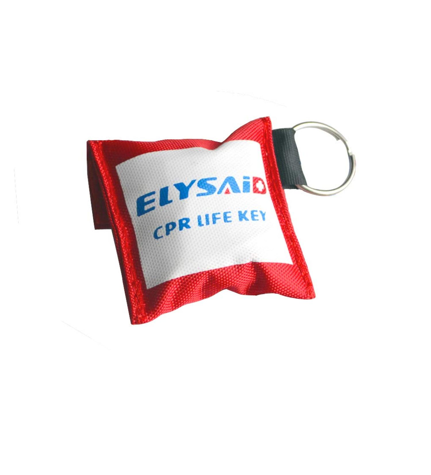 elysaid CPR Keychain Transparent Disposable Vavel Training Mask & Transparent Gloves