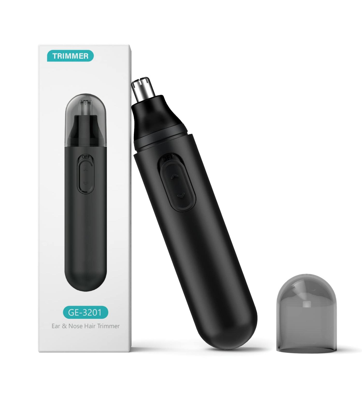 Nasal Hair Trimmer 2024 | Painless Battery-Operated Nose Hair Cutter for Men & Women | IPX7 Waterproof Double-Blade Design | Easy to Clean GE 3201 - Buy Online on GoSupps.com