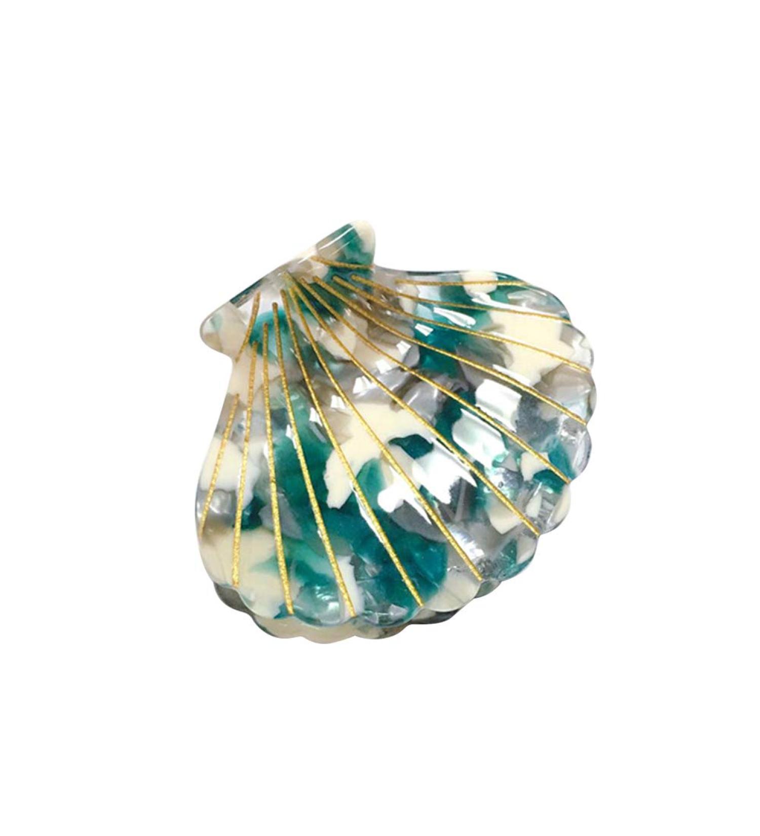 Lurrose Green Shell Shape Hair Clip for Women | Stylish Ponytail Holder & Hair Accessories - Buy Online on GoSupps.com