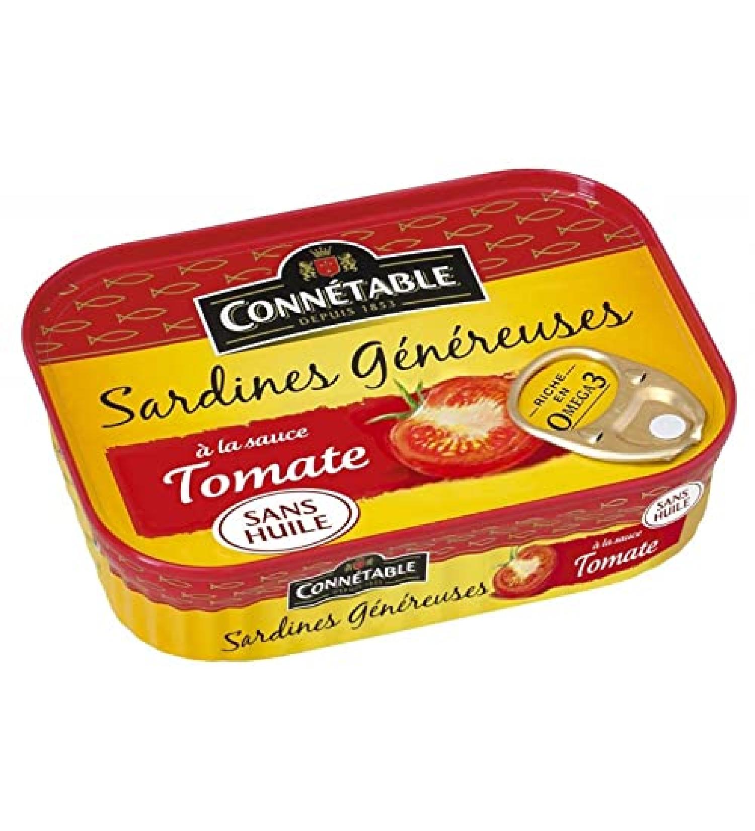 CONNETABLE - Generous Sardines in Tomato Sauce 140G - Pack of 4 - Buy Online on GoSupps.com
