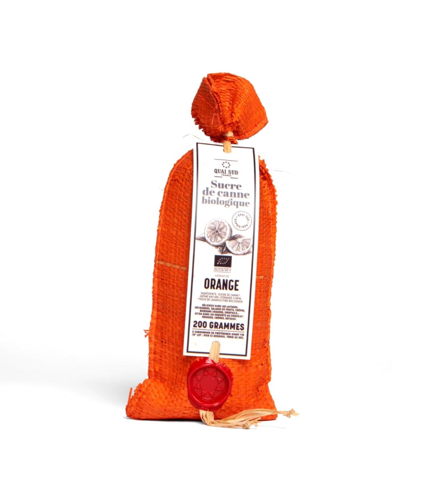 QUAI SUD Organic Flavored Sugar | 200g | Orange Flavor