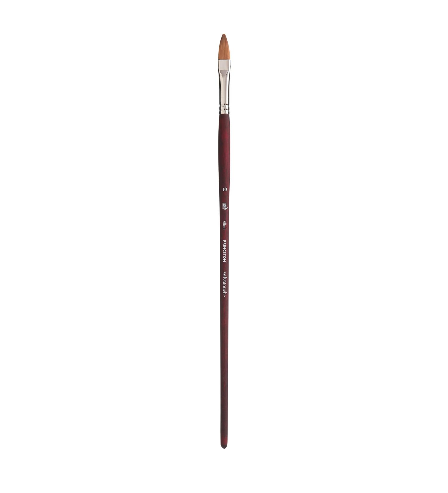 Princeton Velvetouch Filbert Brush Size 10 - Long Handle Professional Artist Brush for Acrylic & Oil - Mixed Media Brushes - Buy Online on GoSupps.com