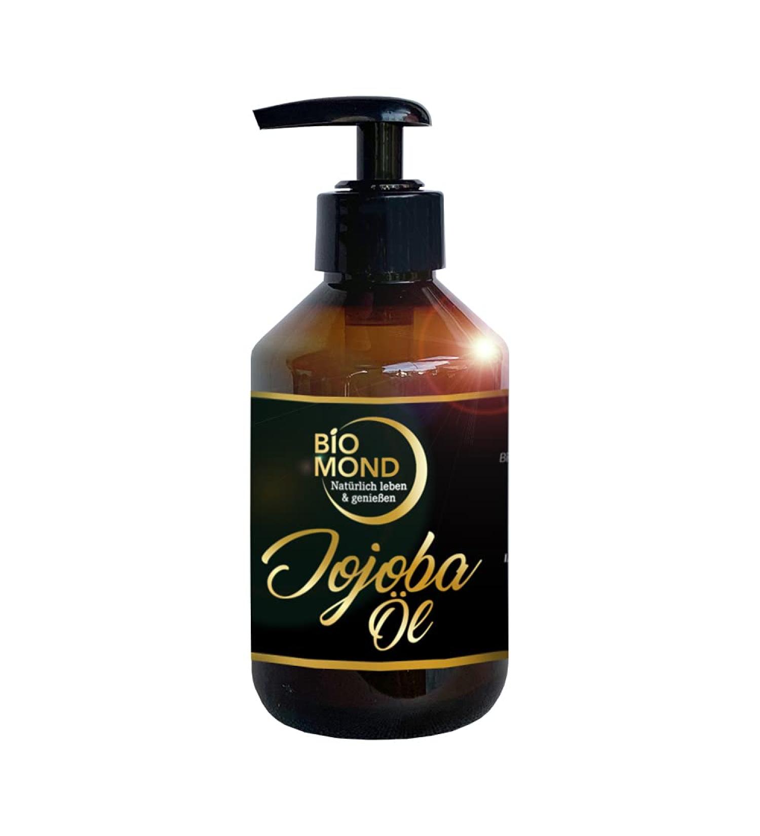 Organic Jojoba Oil BIOMOND 200ml - 100% Natural Cold Pressed Skin & Hair Oil | Vegan & Certified Organic - Buy Online on GoSupps.com