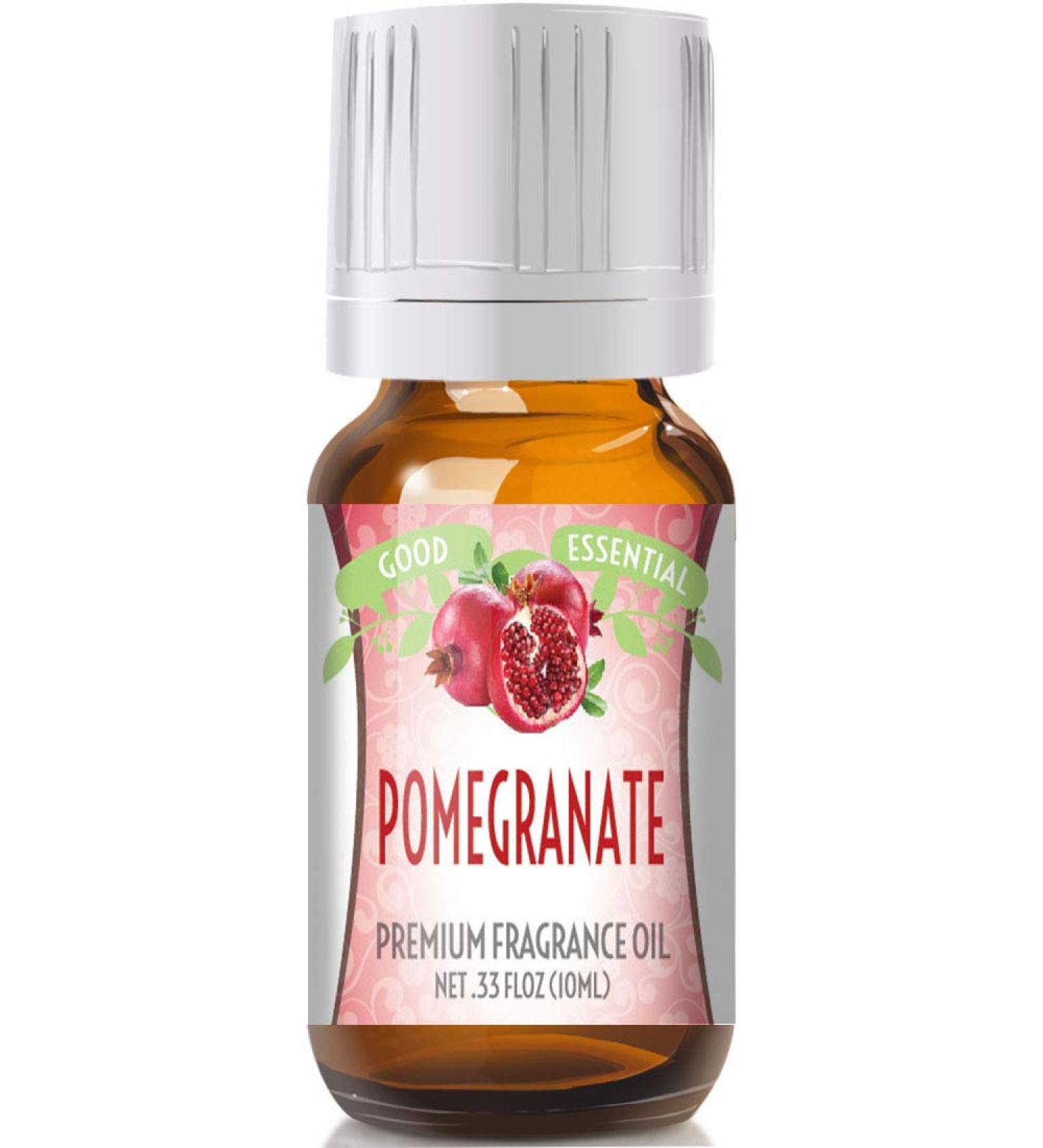 Good Essential Professional Pomegranate Fragrance Oil 10ml for Diffuser Candles Soaps Lotions Perfume 0.33 fl oz Pomegranate 0.33 Fl Oz (Pack of 1)