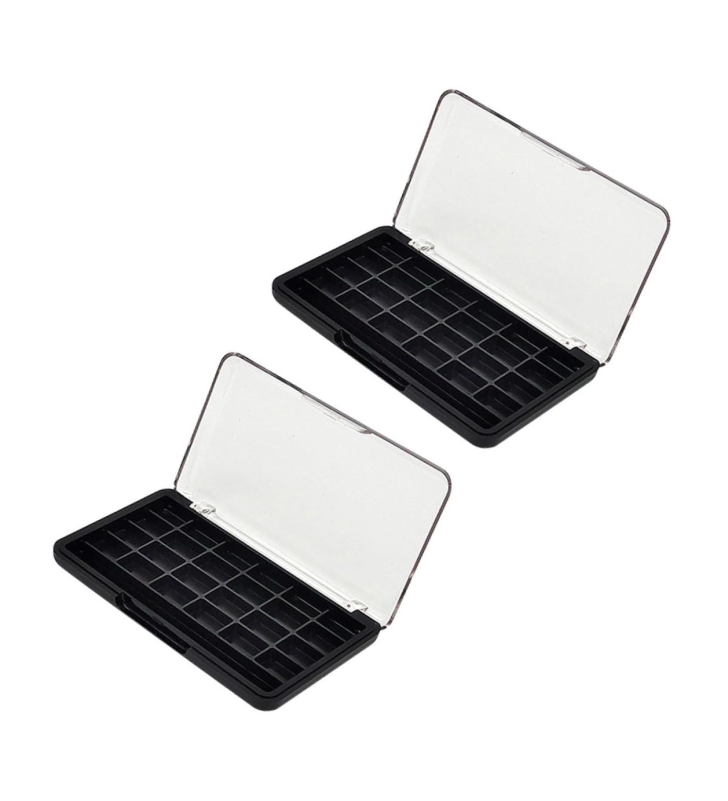 2pcs Empty 24 Color Eyeshadow Palettes - DIY Makeup Case & Lipstick Organizer for Custom Cosmetics - Buy Online on GoSupps.com
