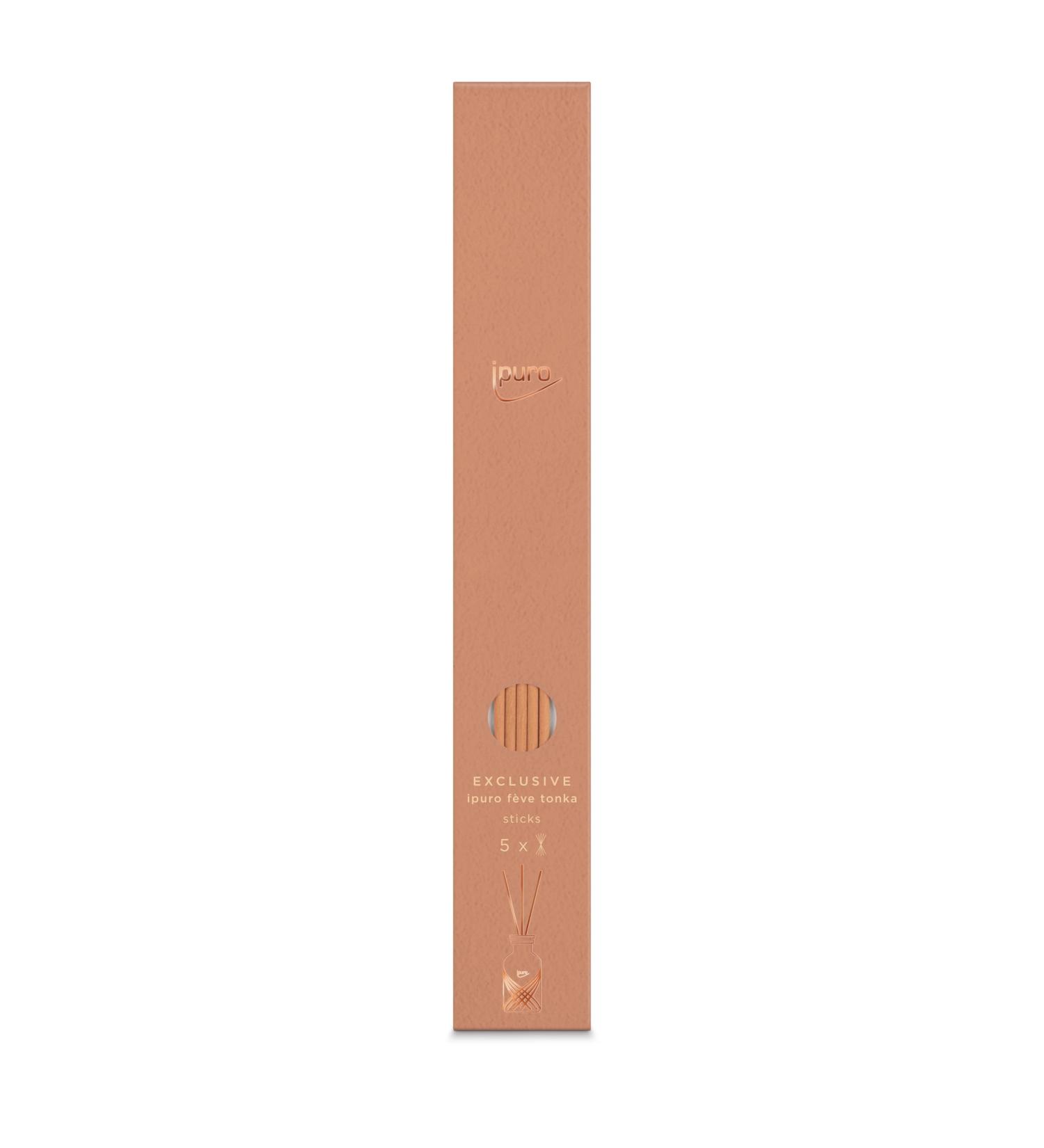Ipuro Exclusive Fibre Sticks F ve Tonka 5x | Replacement Sticks for 240ml Diffusers | Room Fragrance & Air Freshener - Premium Wooden Chopsticks - Buy Online on GoSupps.com