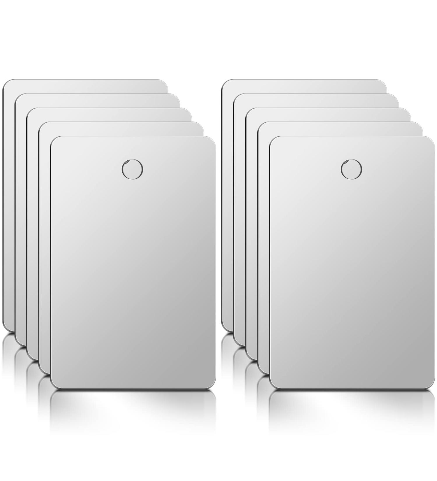 10-Piece Featherweight Shatterproof Plastic Mirrors - Unbreakable Shower & Travel Makeup Mirror Set for Men and Women - Hanging Pocket Mirror for Bathroom - 4.3 x 2.8 Inch - Buy Online on GoSupps.com