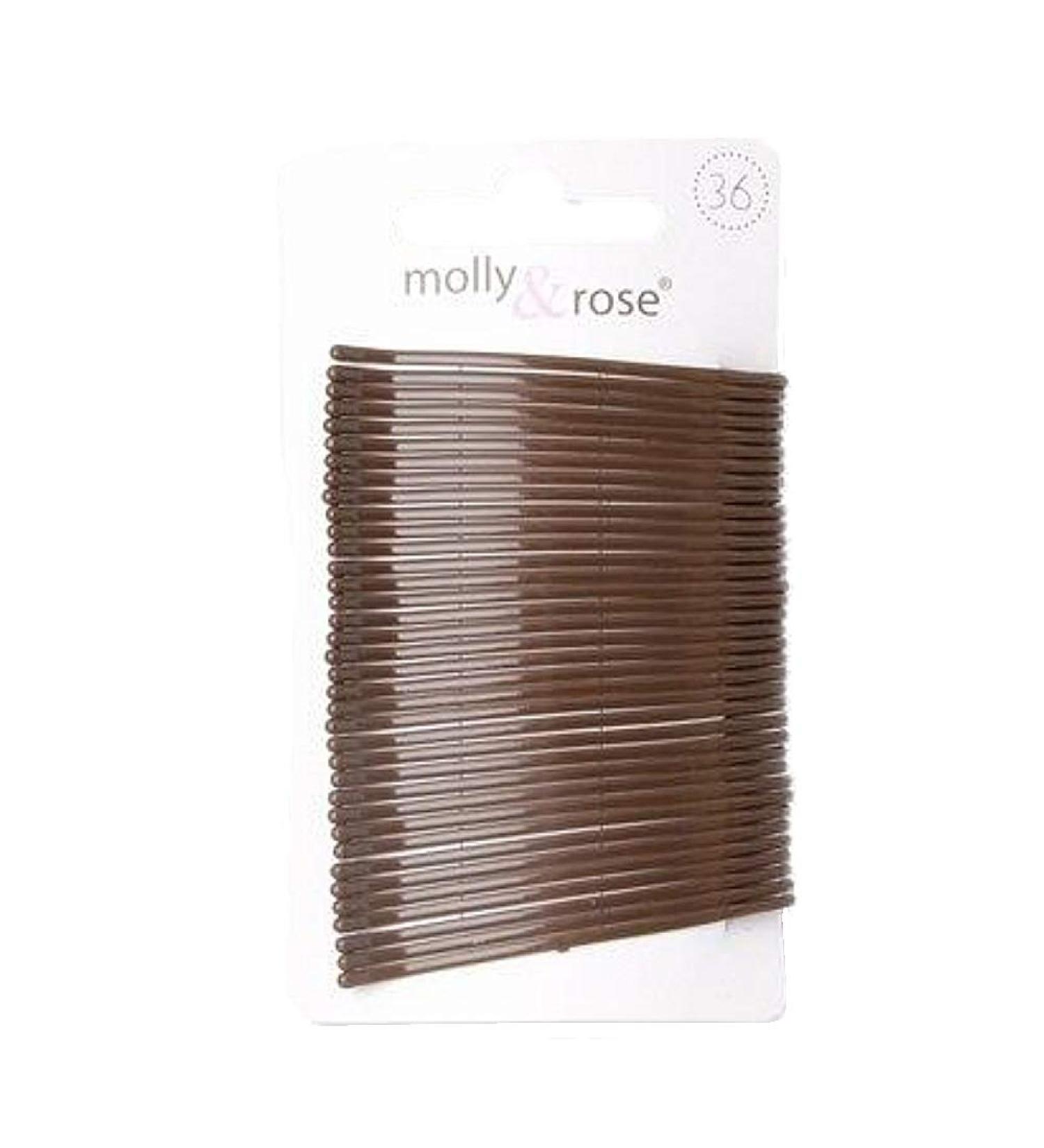 Set of 36 Brown Curved Kirby Hair Grips Slides Clips Pins 5cm (2in) - Buy Online on GoSupps.com