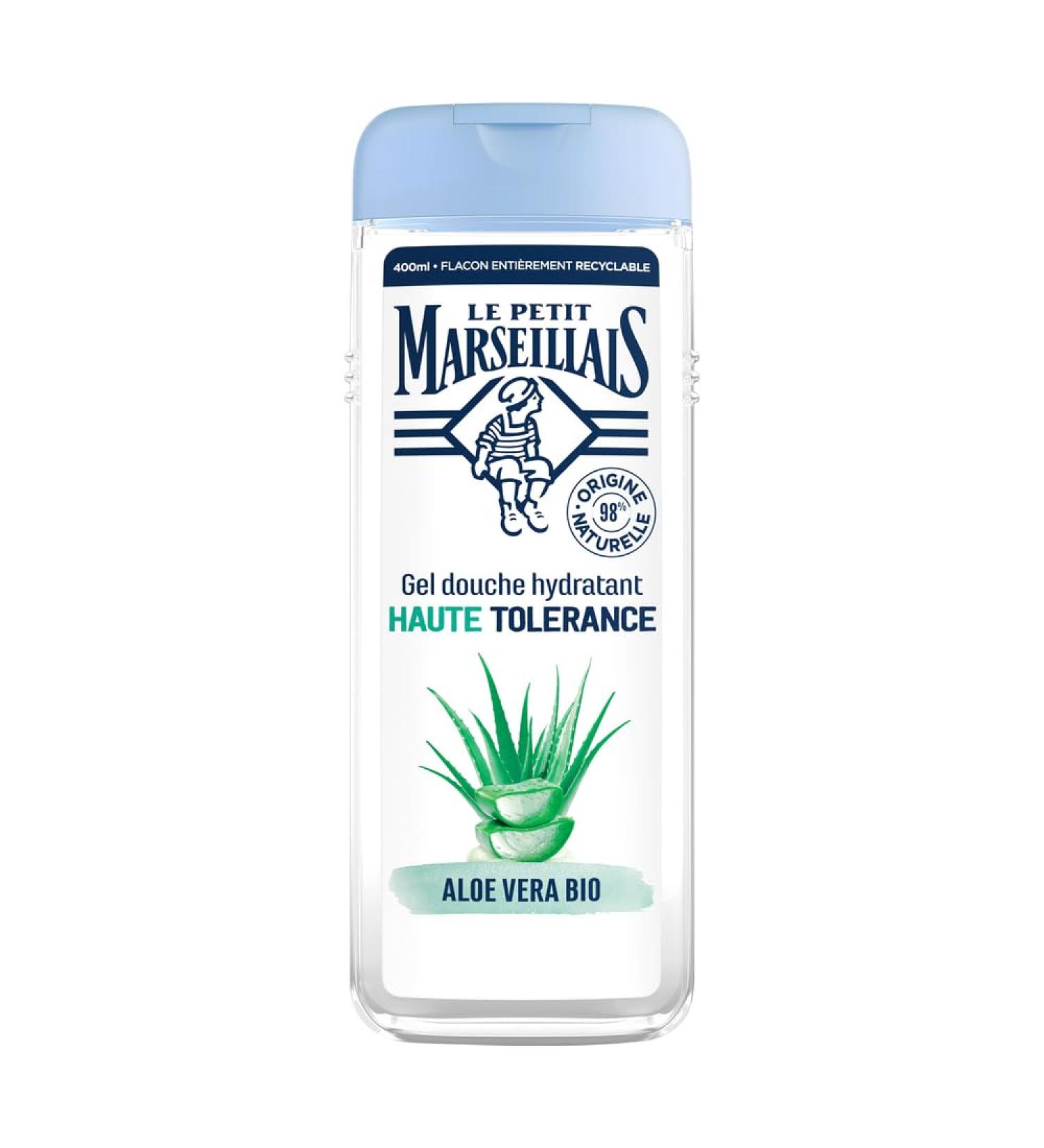 Le Petit Marseillais High Tolerance Moisturizing Shower Gel with Organic Aloe Vera (400 ml bottle) 98% ingredients of natural origin - Buy Online on GoSupps.com