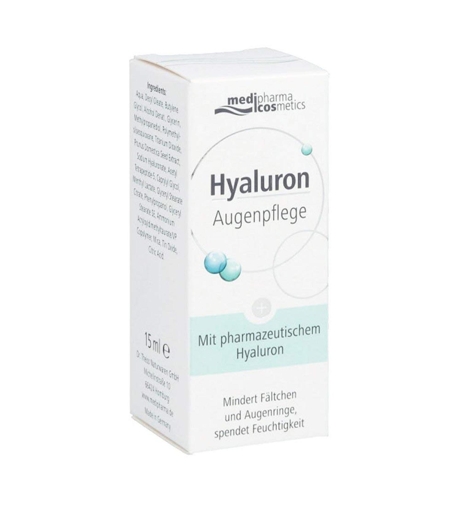 Medipharma Hyaluron Eye Care Cream (15 ml) - Advanced Hydration for Bright Youthful Eyes | International Shipping Available - Buy Online on GoSupps.com